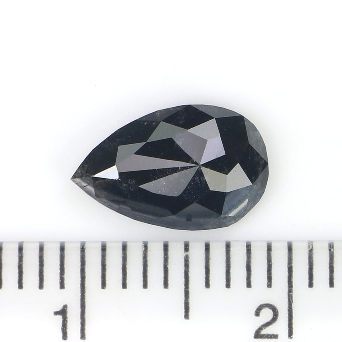 1.23 CT Natural Loose Pear Shape Diamond Salt And Pepper Pear Diamond 9.60 MM Natural Loose Black Grey Color Pear Rose Cut Diamond NQ2028