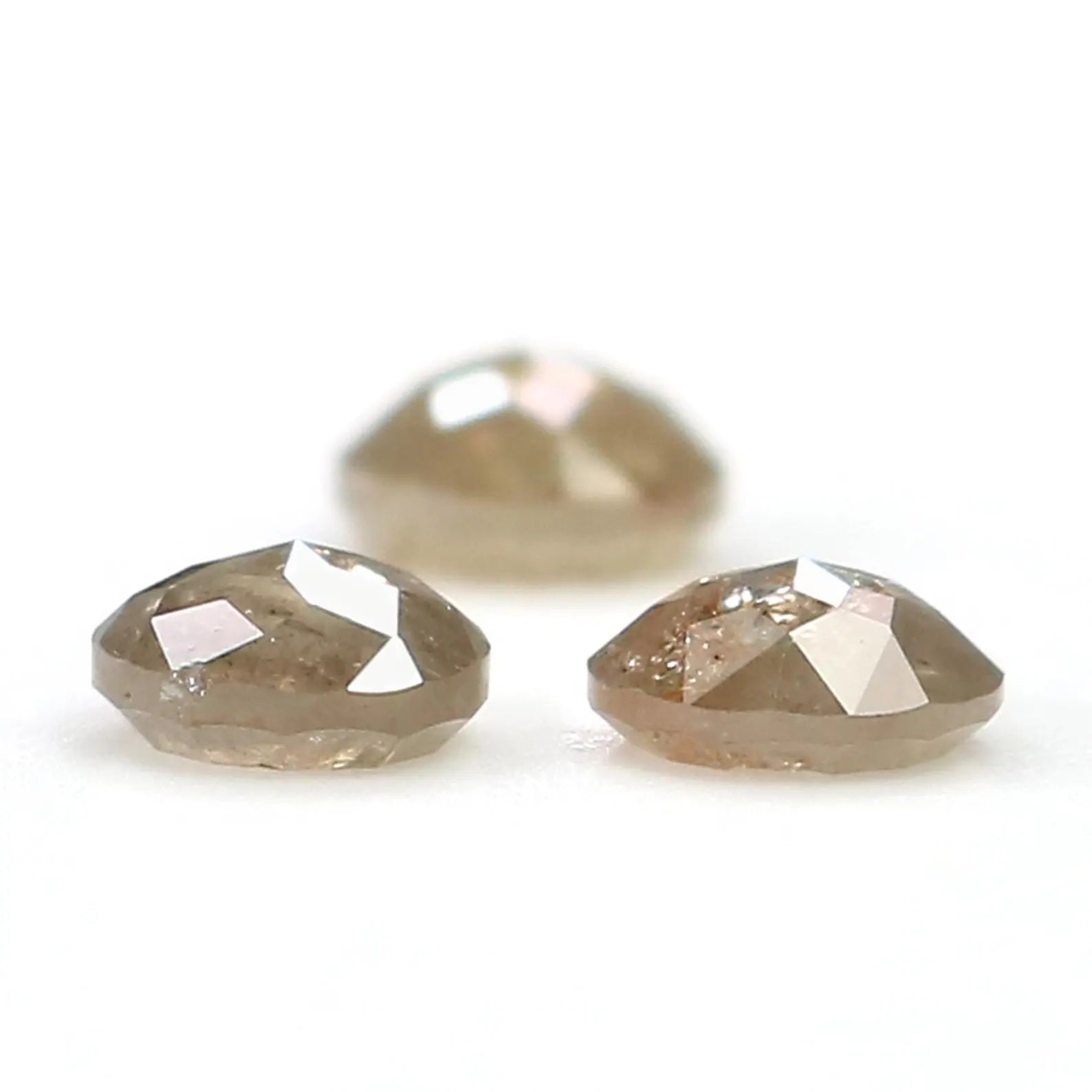 1.32 CT Natural Loose Round Shape Diamond Grey Color Round Diamond 4.50 MM Natural Loose Diamond Brown Color Round Rose Cut Diamond NQ459