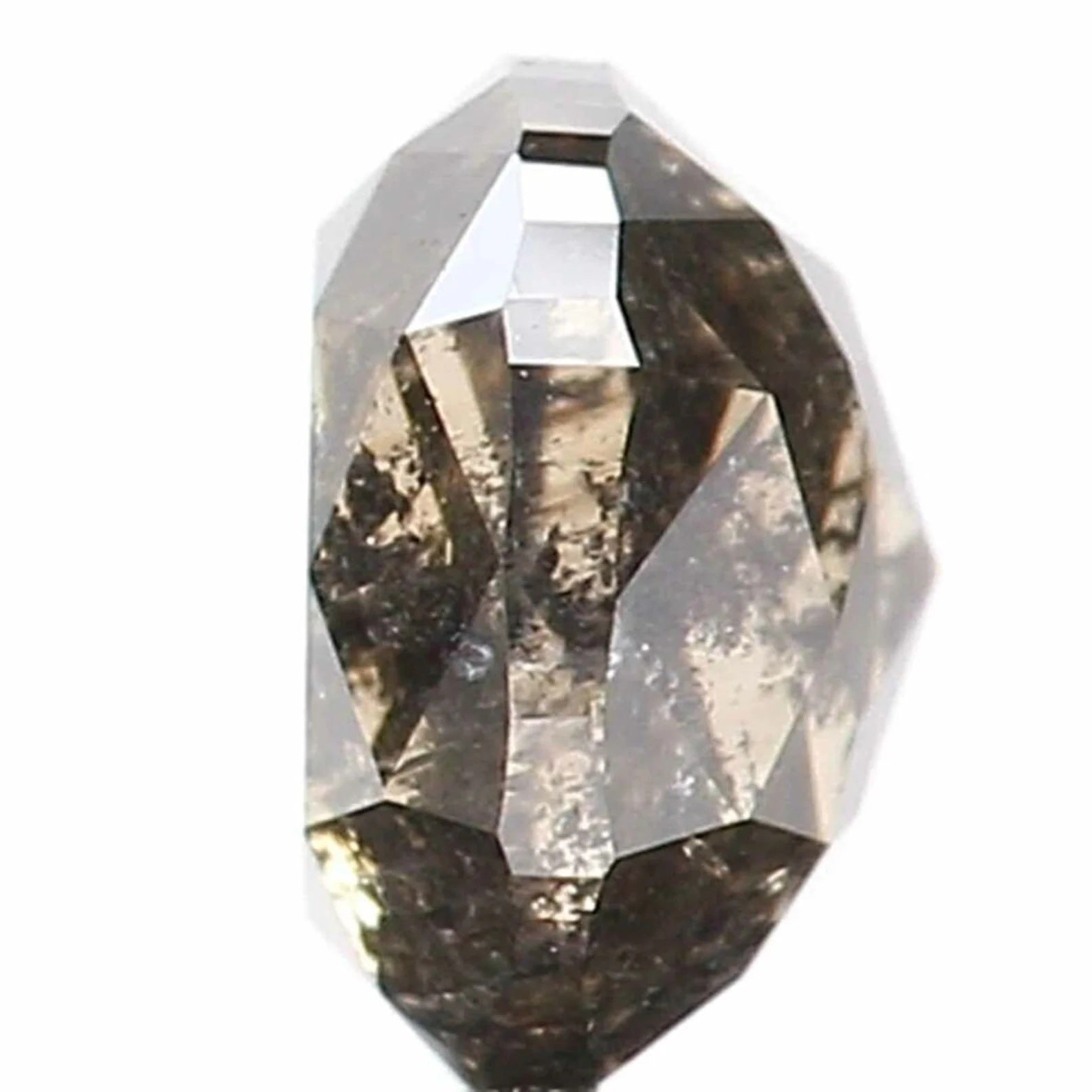 0.85 Ct Natural Loose Cushion Shape Diamond Salt And Pepper Cushion Cut Diamond 5.35 MM Natural Loose Diamond Cushion Rose Cut Diamond QN709