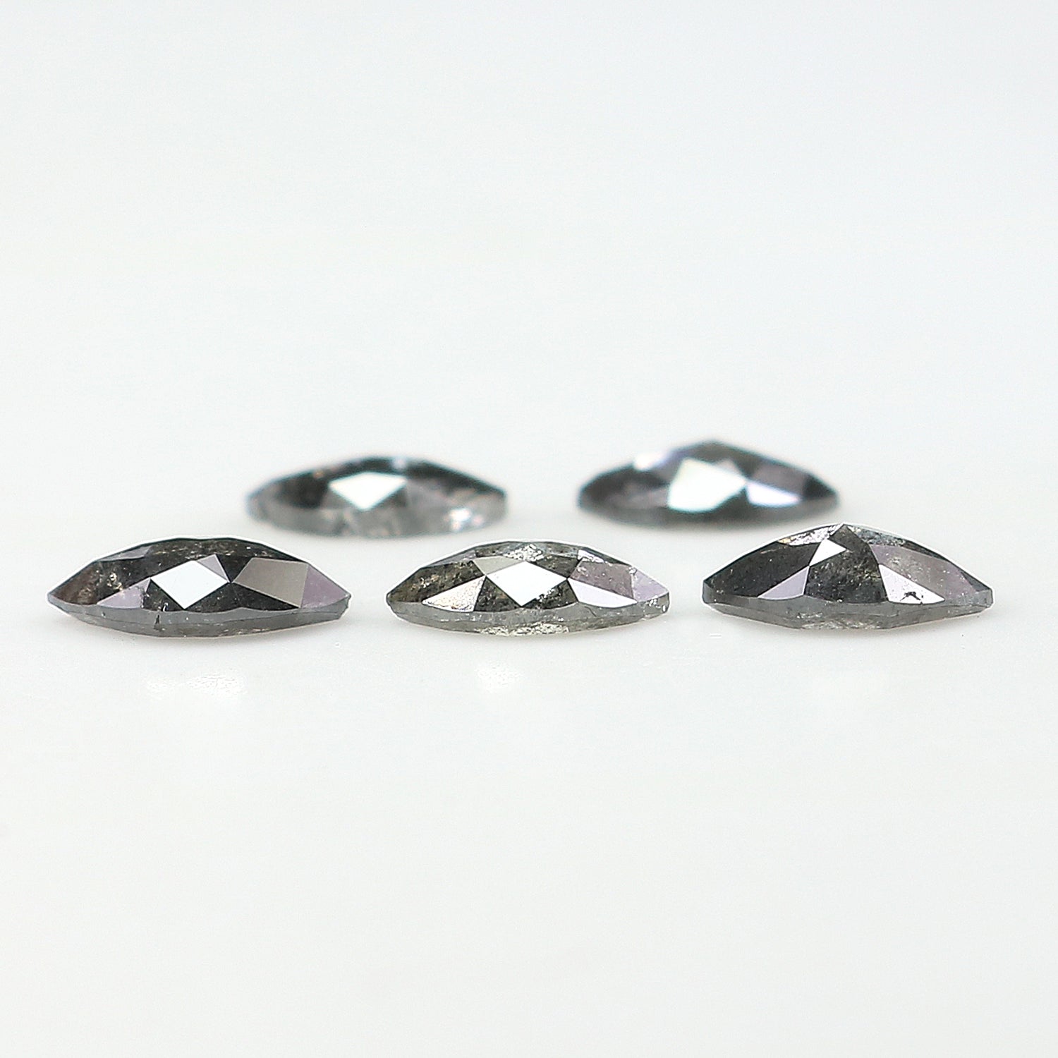 1.03 CT Natural Loose Marquise Shape Diamond Salt And Pepper Marquise Cut Diamond 5.80 MM Black Grey Color Marquise Rose Cut Diamond QL2665