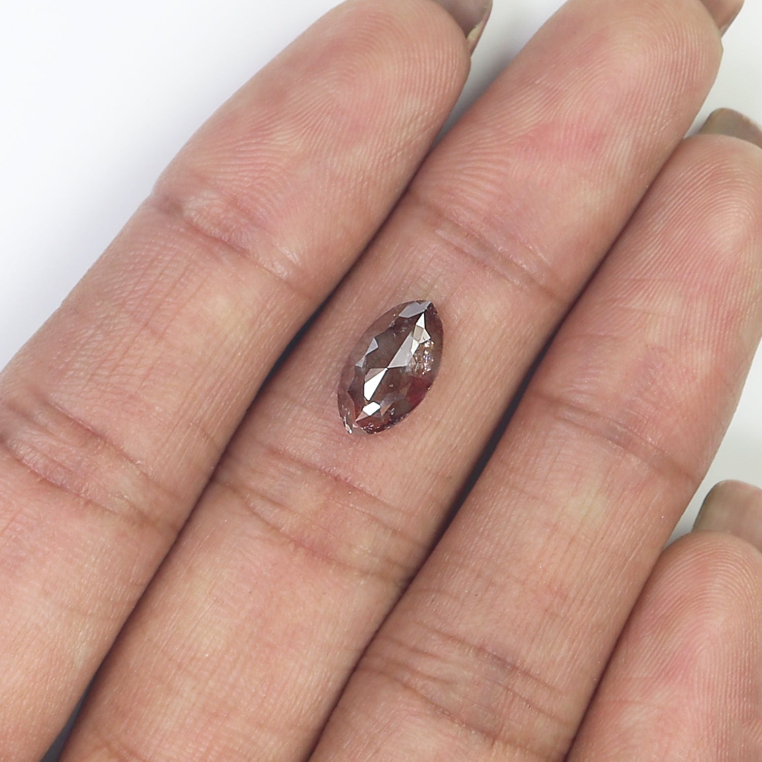 Natural Marquise Brown Diamond 1.89 CT Loose Rose Cut Brown Color Stone 10.80 MM Rustic Marquise Diamond For Custom Engagement Ring L3655