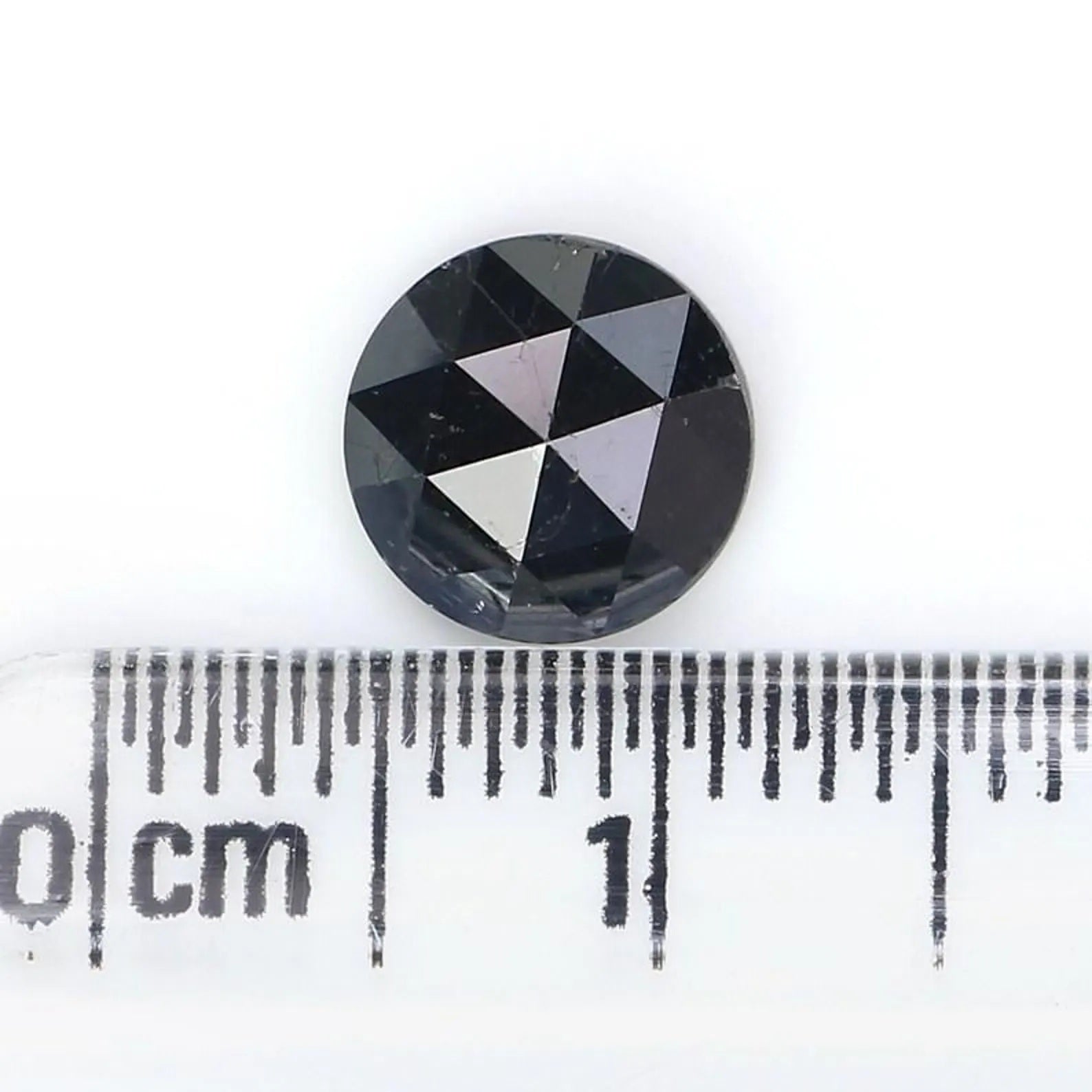 1.56 Ct Natural Loose Round Shape Diamond Black Color Round Cut Diamond 7.35 MM Natural Diamond Black Color Round Rose Cut Diamond NQ1680