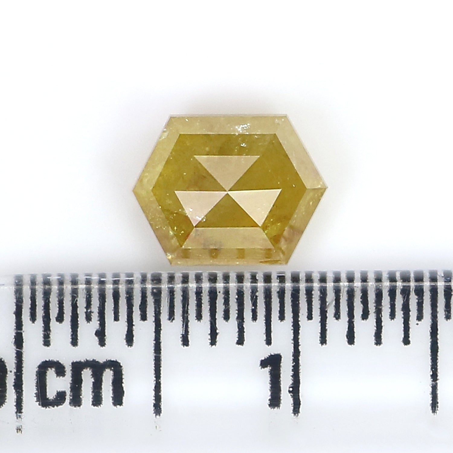 Natural Loose Hexagon Diamond, Yellow Color Diamond, Natural Loose Diamond, Hexagon Rose Cut Diamond, 1.19 CT Hexagon Shape Diamond L9916