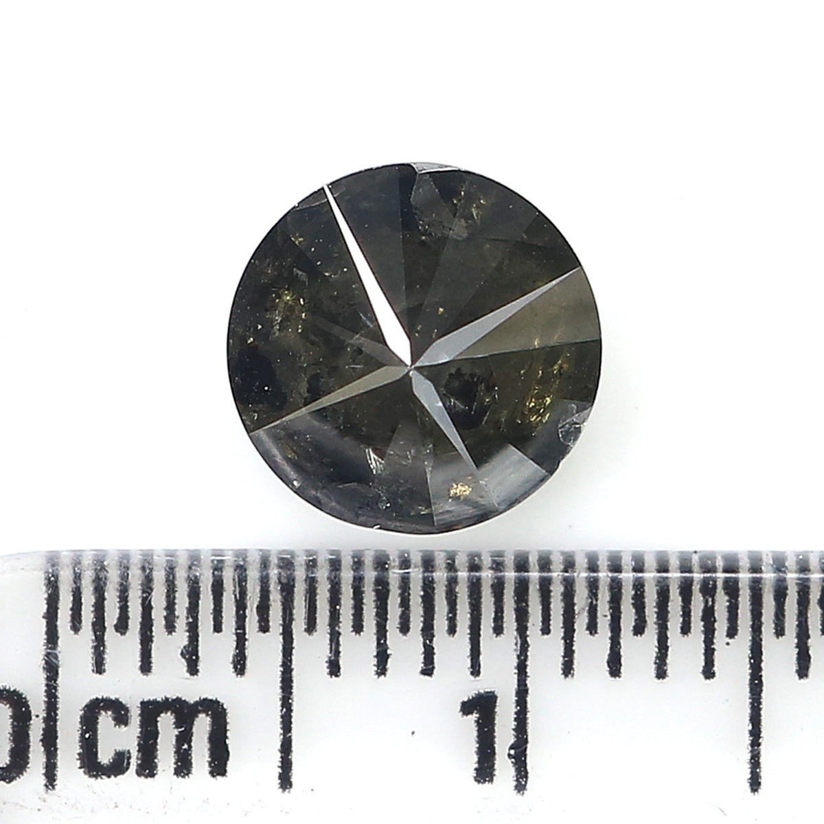 2.10 CT Natural Loose Round Shape Diamond Black Grey Color Round Cut Diamond 7.95 MM Salt And Pepper Round Brilliant Cut Diamond QL3028