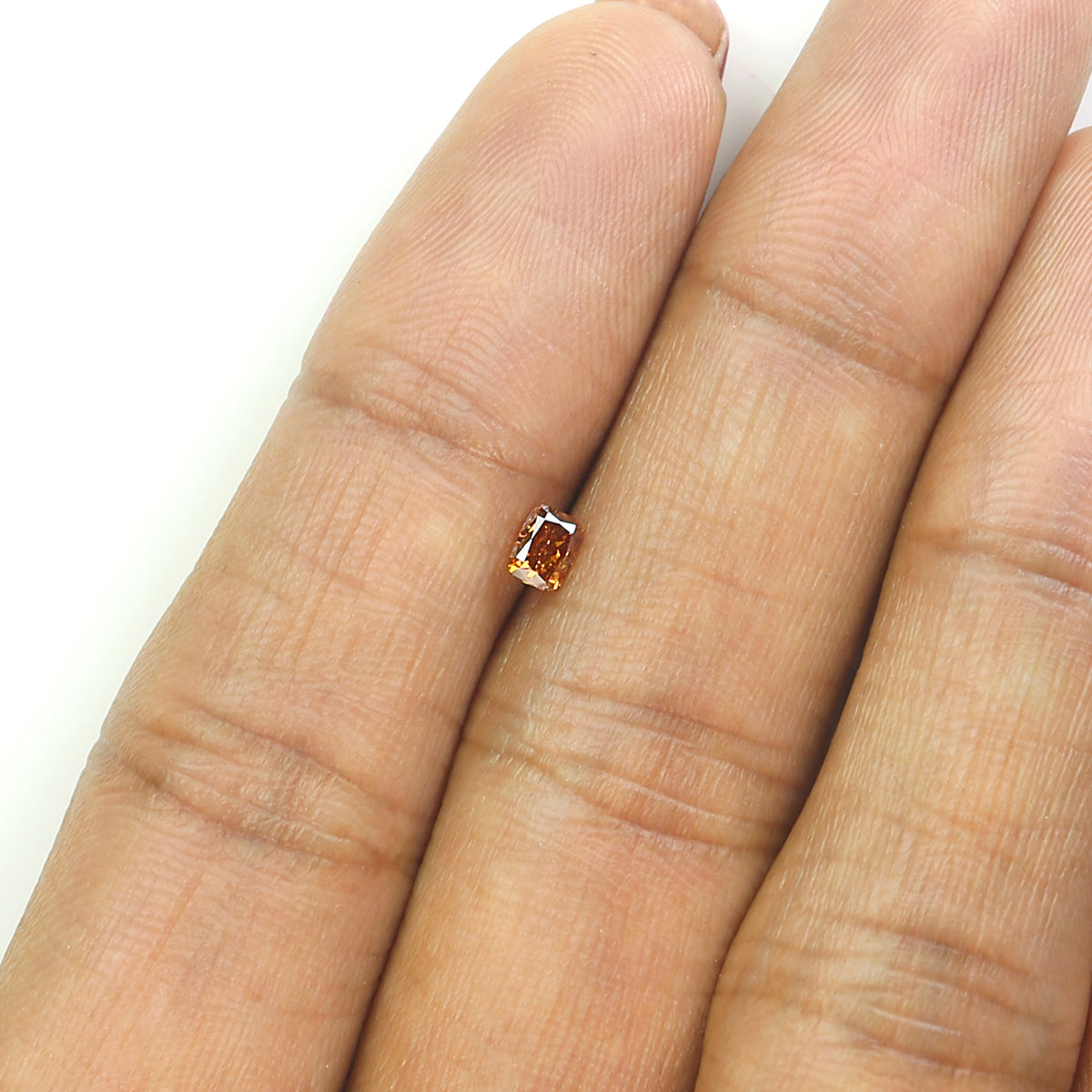 Natural Cushion Diamond 0.26 CT Loose Brilliant Cut Fancy Brown Color Stone 3.75 MM Cushion Rustic Diamond For Custom Engagement Ring L3700
