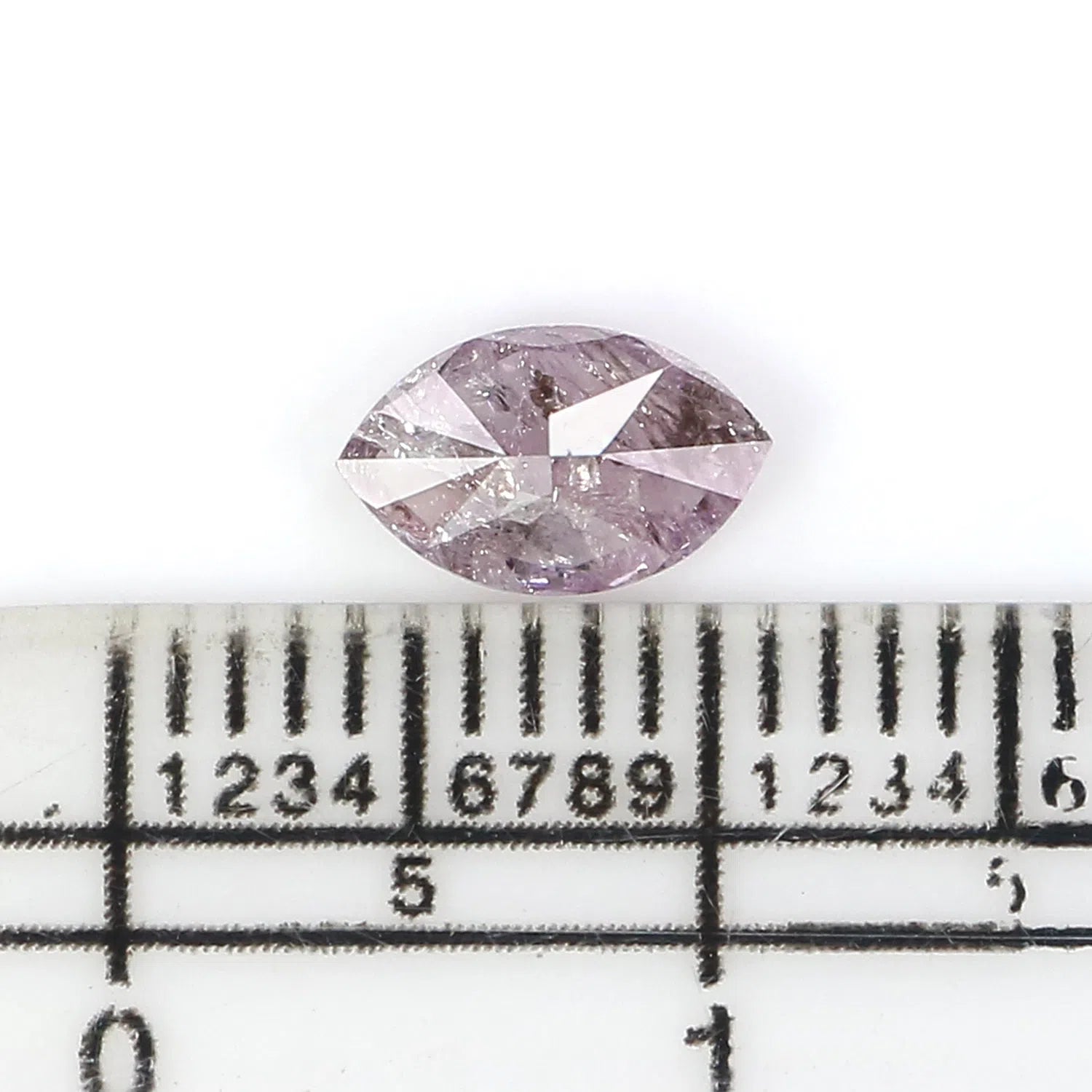 GIA Certified 0.53 Ct Natural Loose Marquise Modified Brilliant Cut Diamond 7.45 MM Fancy Grayish Pink-Purple Color Marquise Diamond QL6912