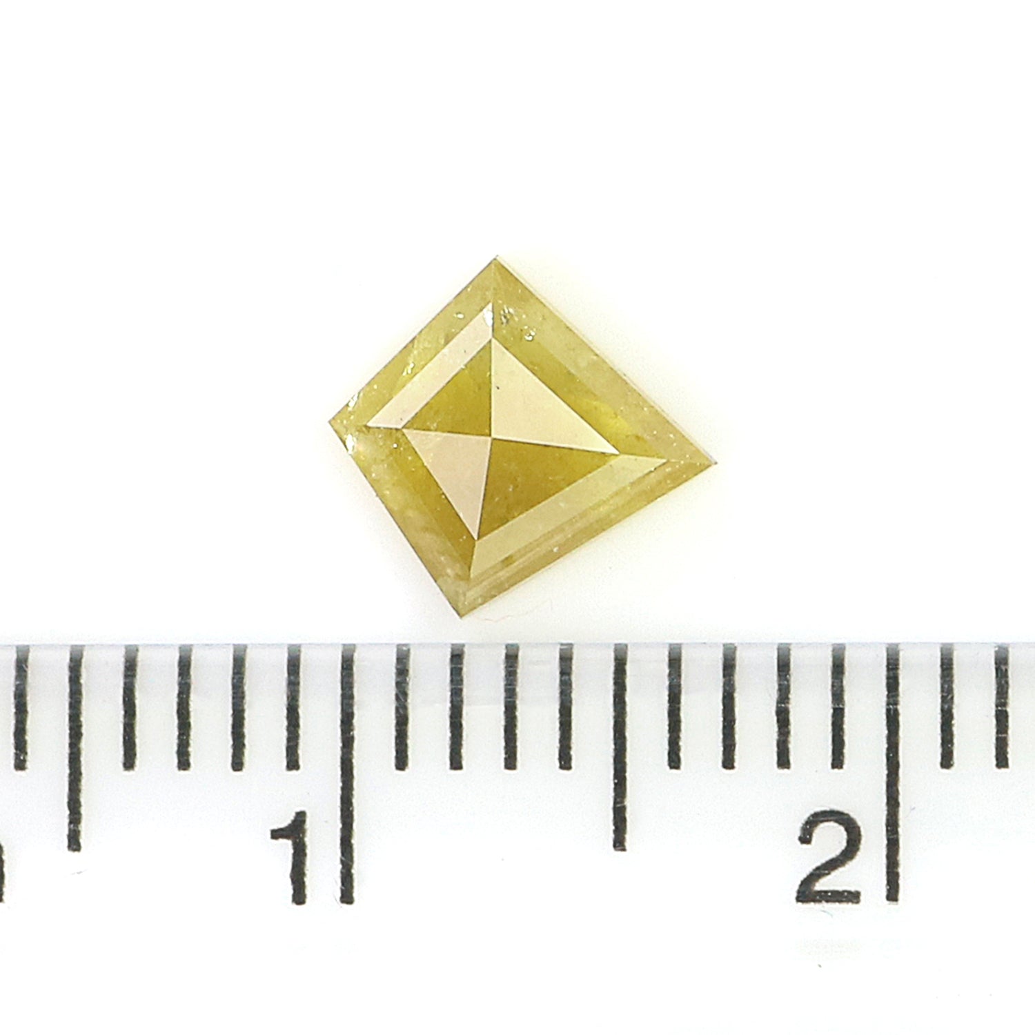 0.64 CT Natural Loose Kite Shape Diamond Yellow Color Kite Diamond 7.20 MM Natural Loose Yellow Color Diamond Kite Rose Cut Diamond N2654