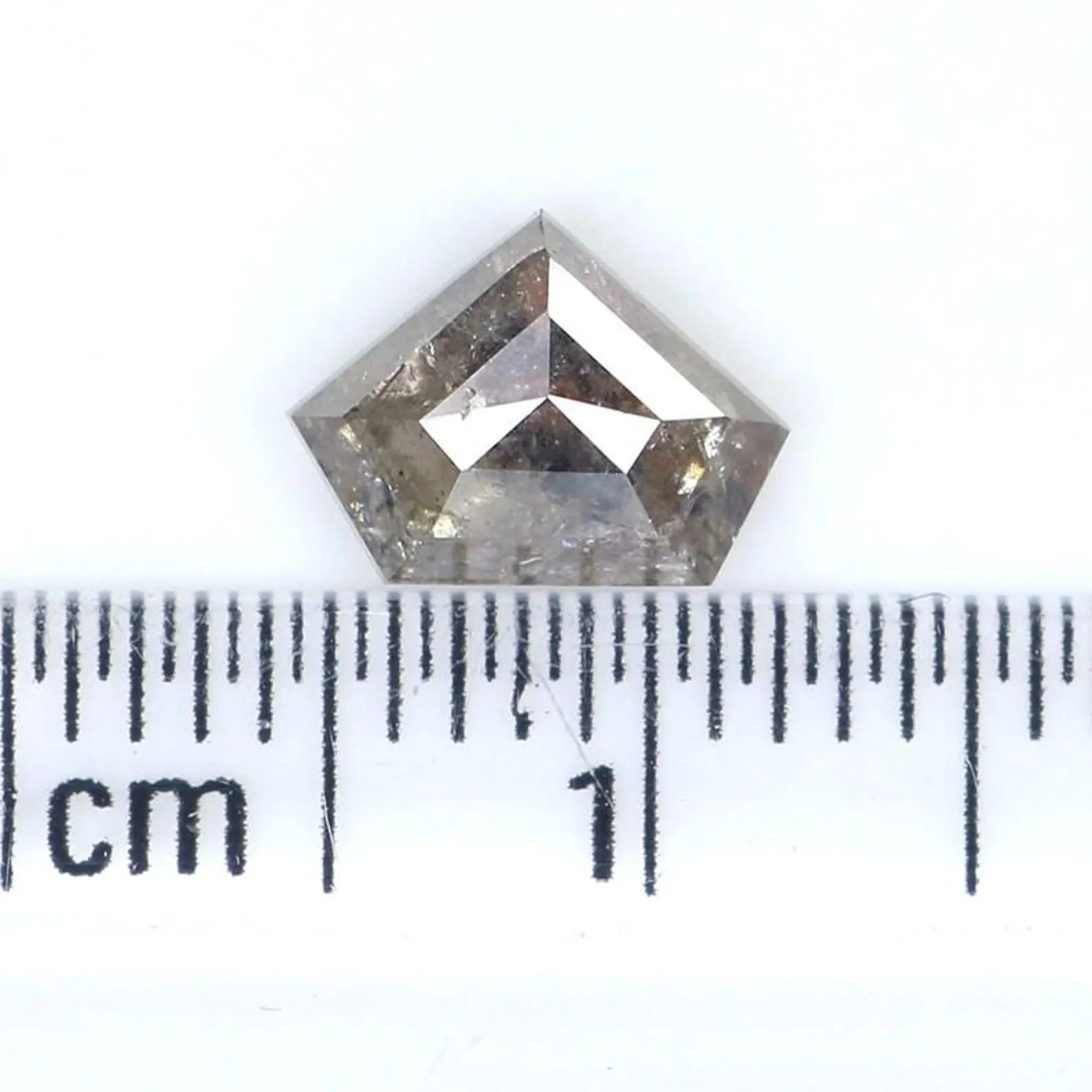1.30 CT Natural Loose Shield Shape Diamond Grey Color Shield Cut Diamond 5.85 MM Natural Loose Brown Color Shield Rose Cut Diamond NQB7039
