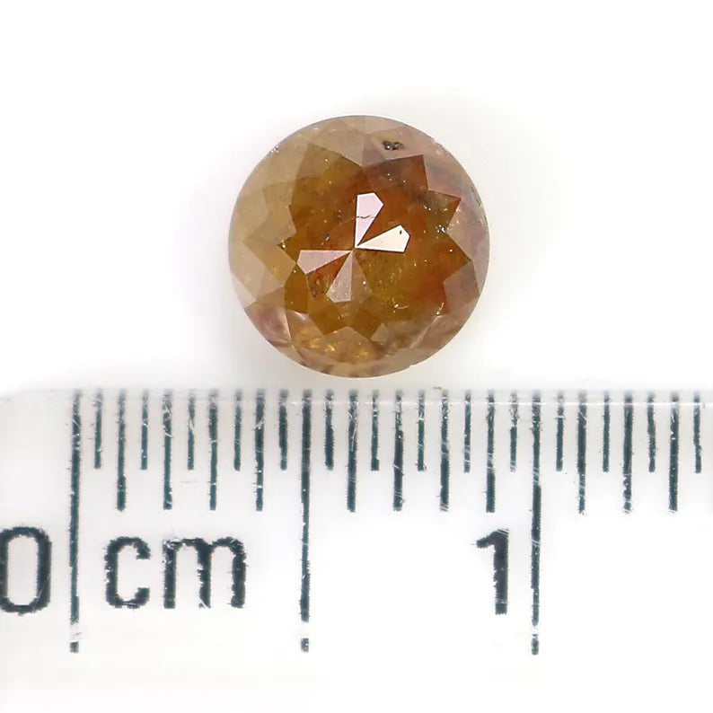 0.92 CT Natural Loose Rose Cut Diamond Dark Yellow Color Round Shape Diamond 5.70 MM Natural Loose Diamond Round Rose Cut Diamond NQ7112