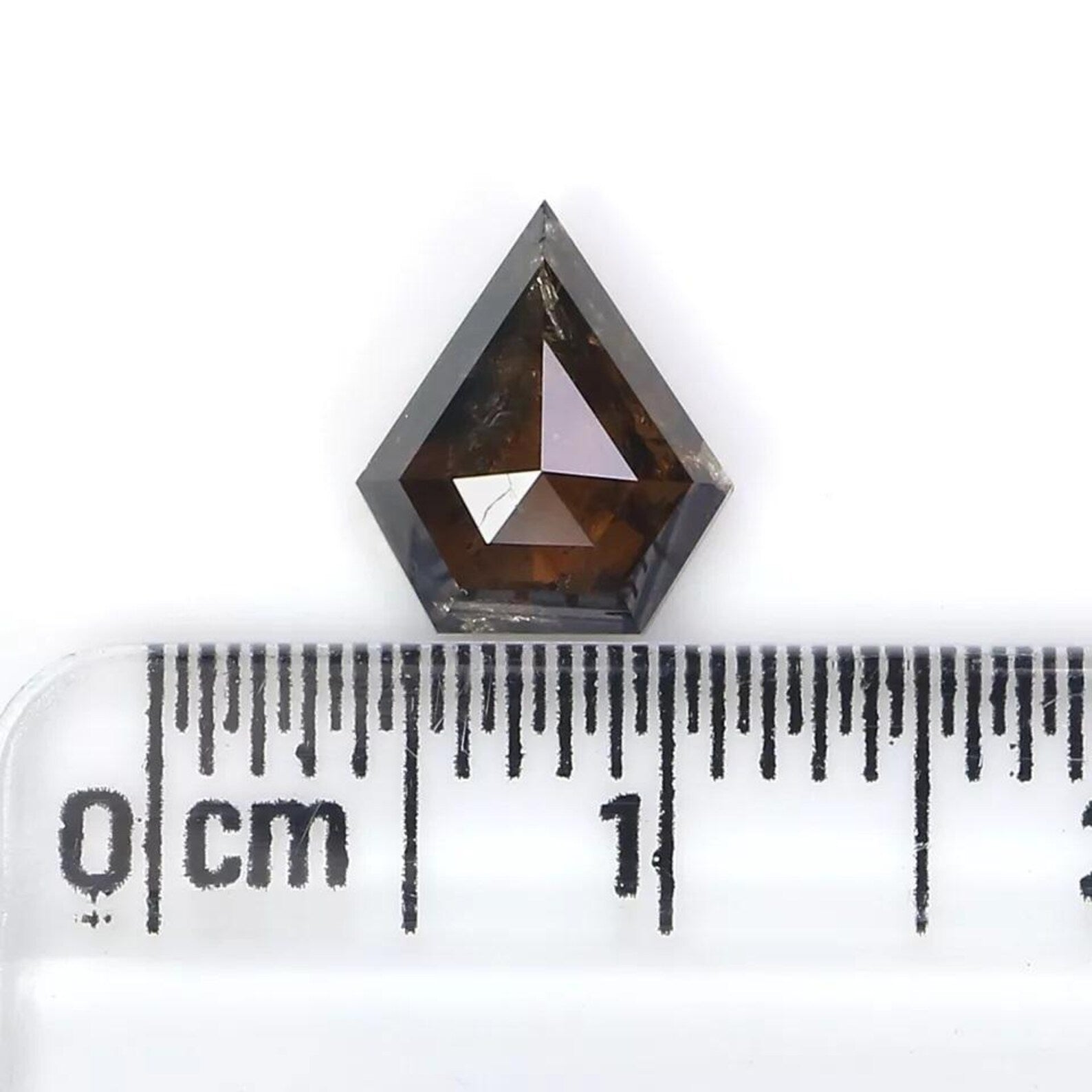 1.39 CT Natural Loose Shield Diamond Brown Color Shield Cut Diamond 8.60 MM Natural Loose Diamond Brown Color Shield Rose Cut Diamond QN8853