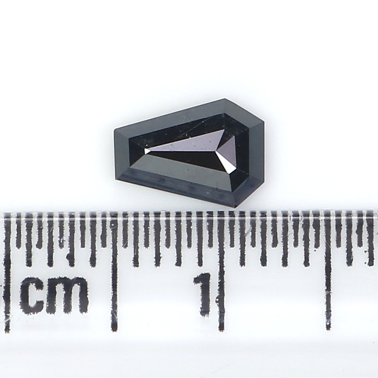 0.70 CT Natural Loose Coffin Shape Diamond Black Color Coffin Cut Diamond 7.10 MM Natural Loose Black Color Coffin Rose Cut Diamond KQ2716