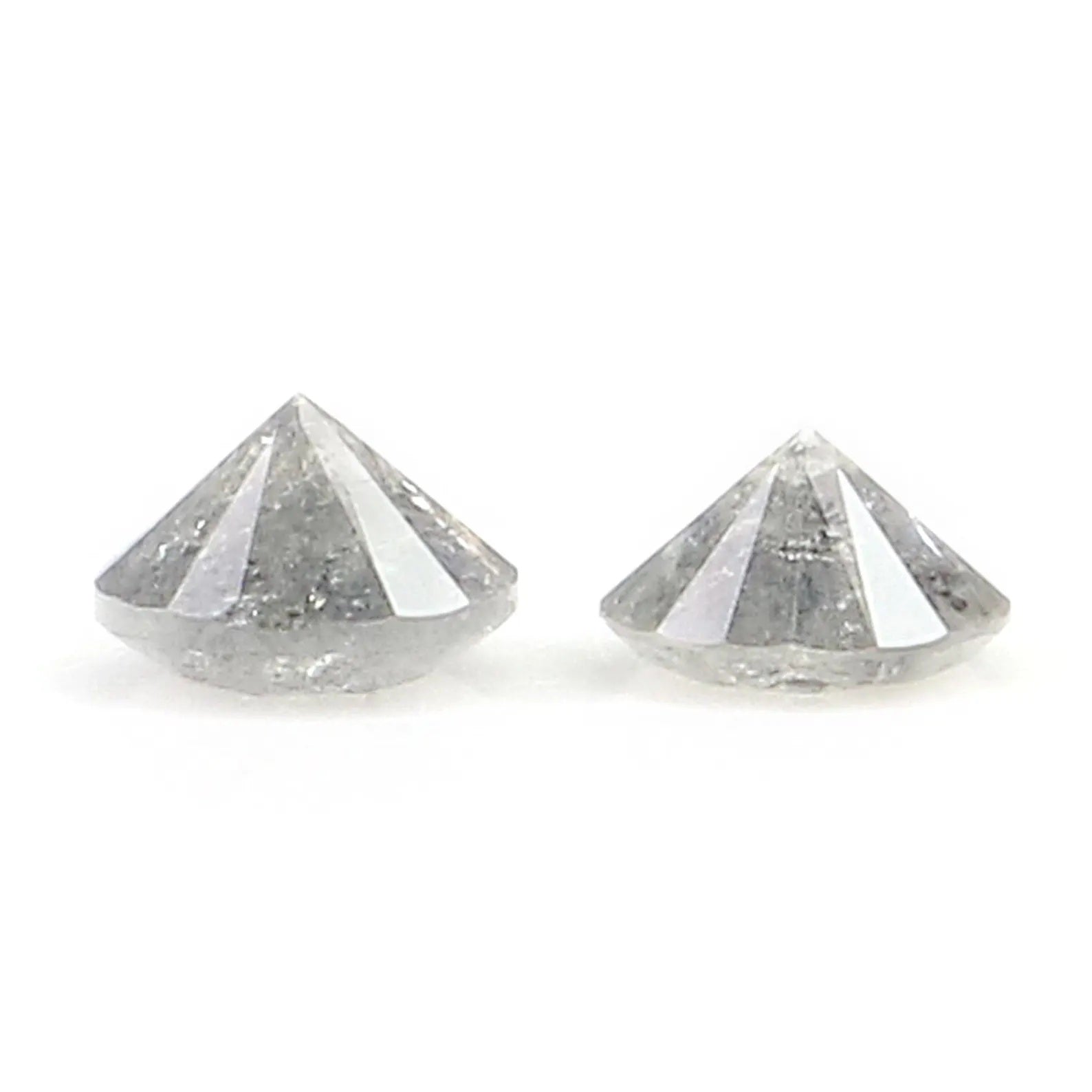0.40 CT Natural Loose Round Shape Pair Diamond Salt And Pepper Round Diamond 3.65 MM Natural Black Grey Round Brilliant Cut Diamond NQ2289