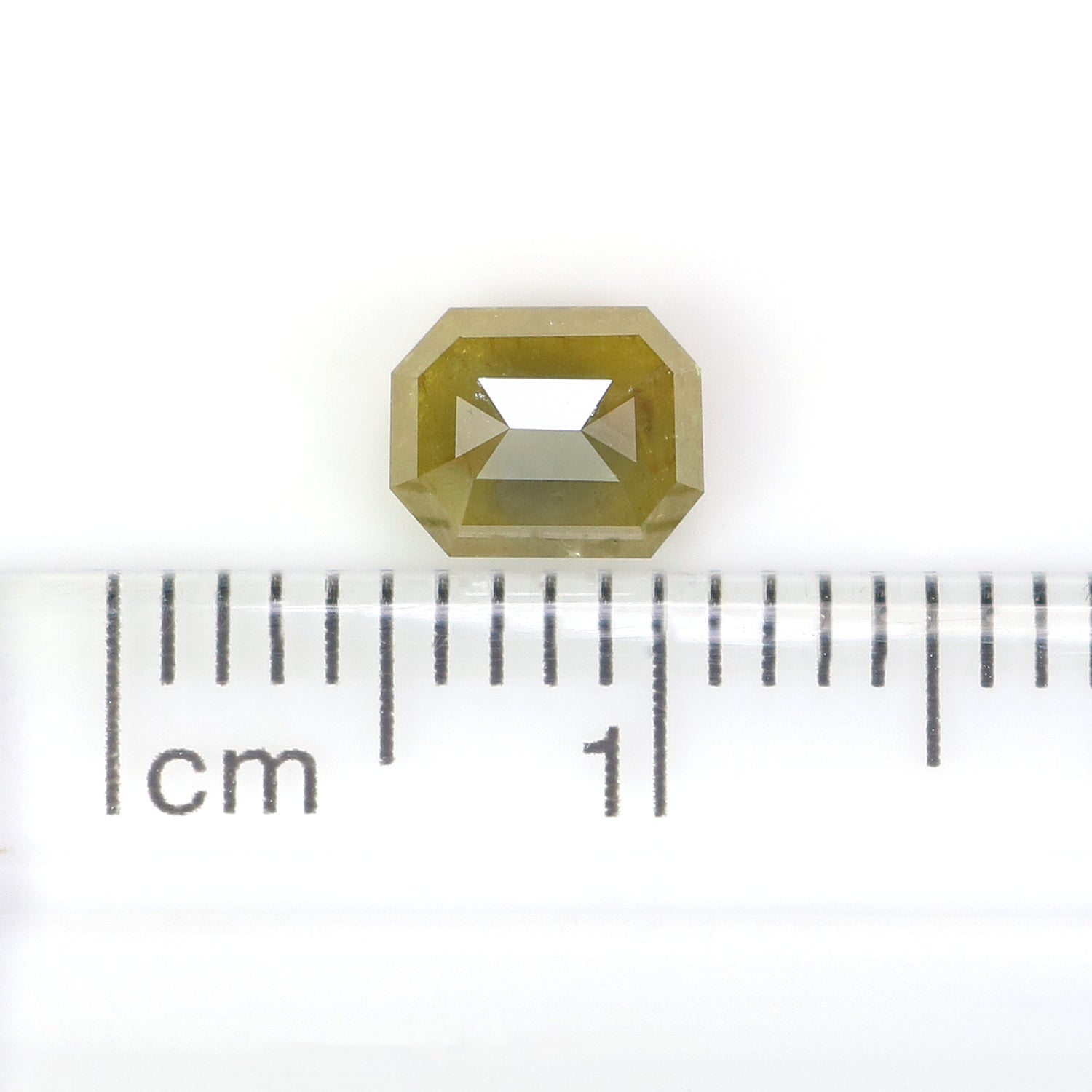 0.76 CT Natural Loose Emerald Shape Diamond Yellow Color Emerald Cut Diamond 5.75 MM Natural Yellow Color Emerald Rose Cut Diamond LQ1959