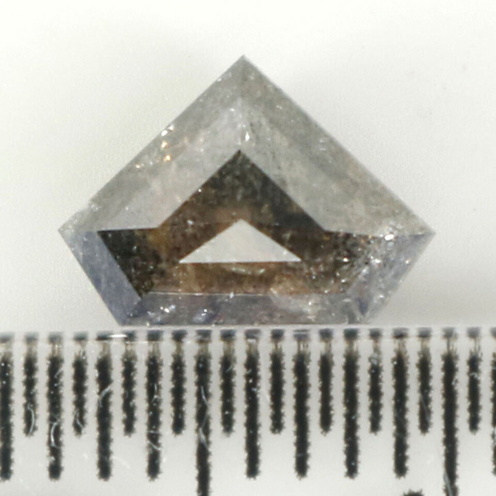 0.82 CT Natural Loose Shield Shape Diamond Salt And Pepper Shield Cut Diamond 5.50 MM Natural Diamond Shield Rose Cut Diamond QN1259