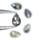 Natural Loose Pear Diamond, Salt And Pepper Pear Diamond, Natural Loose Diamond, Pear Rose Cut Diamond, 0.59 CT Pear Cut Diamond L2789