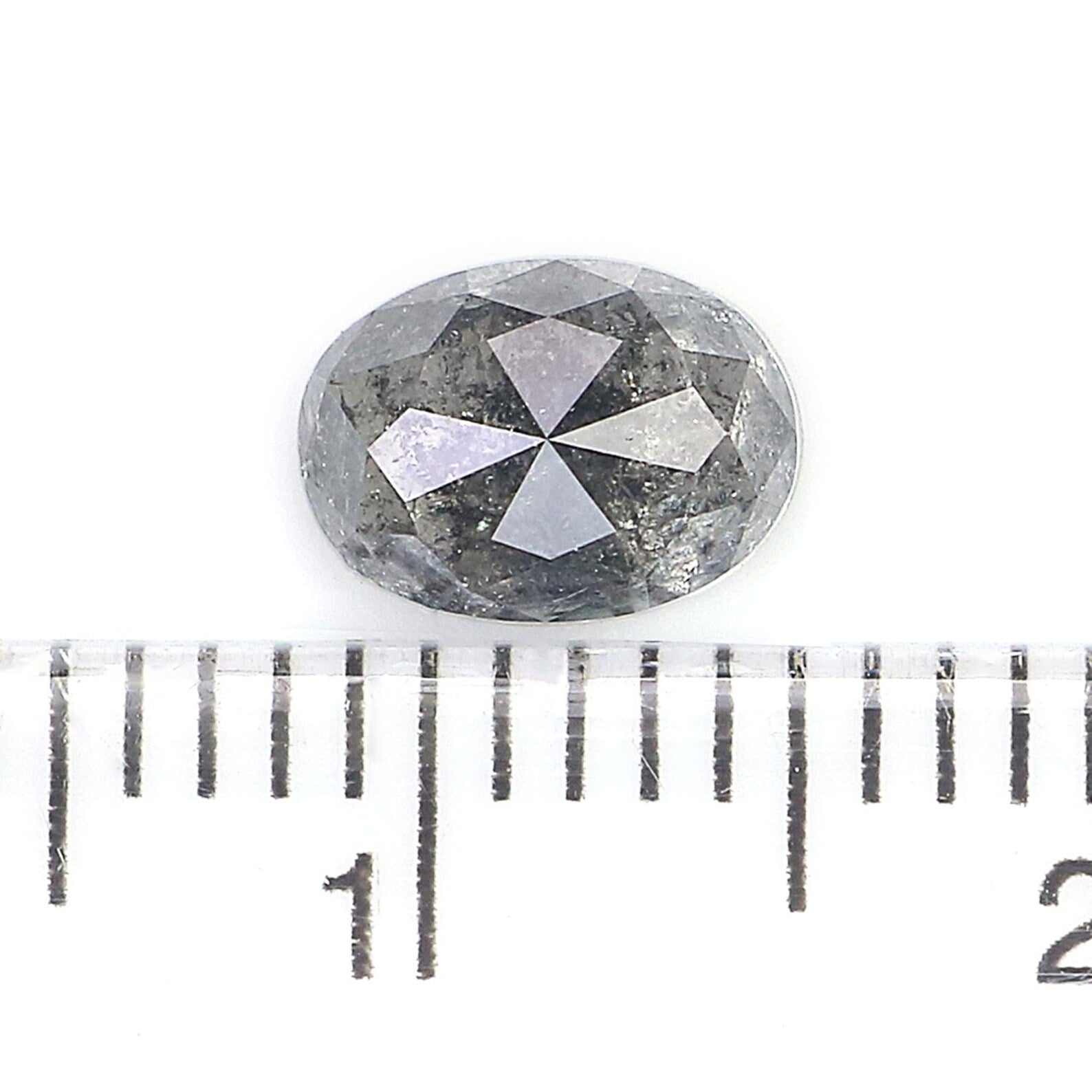 1.00 CT Natural Loose Oval Shape Diamond Salt And Pepper Oval Cut Diamond 6.85 MM Natural Loose Diamond Oval Shape Rose Cut Diamond QN1207