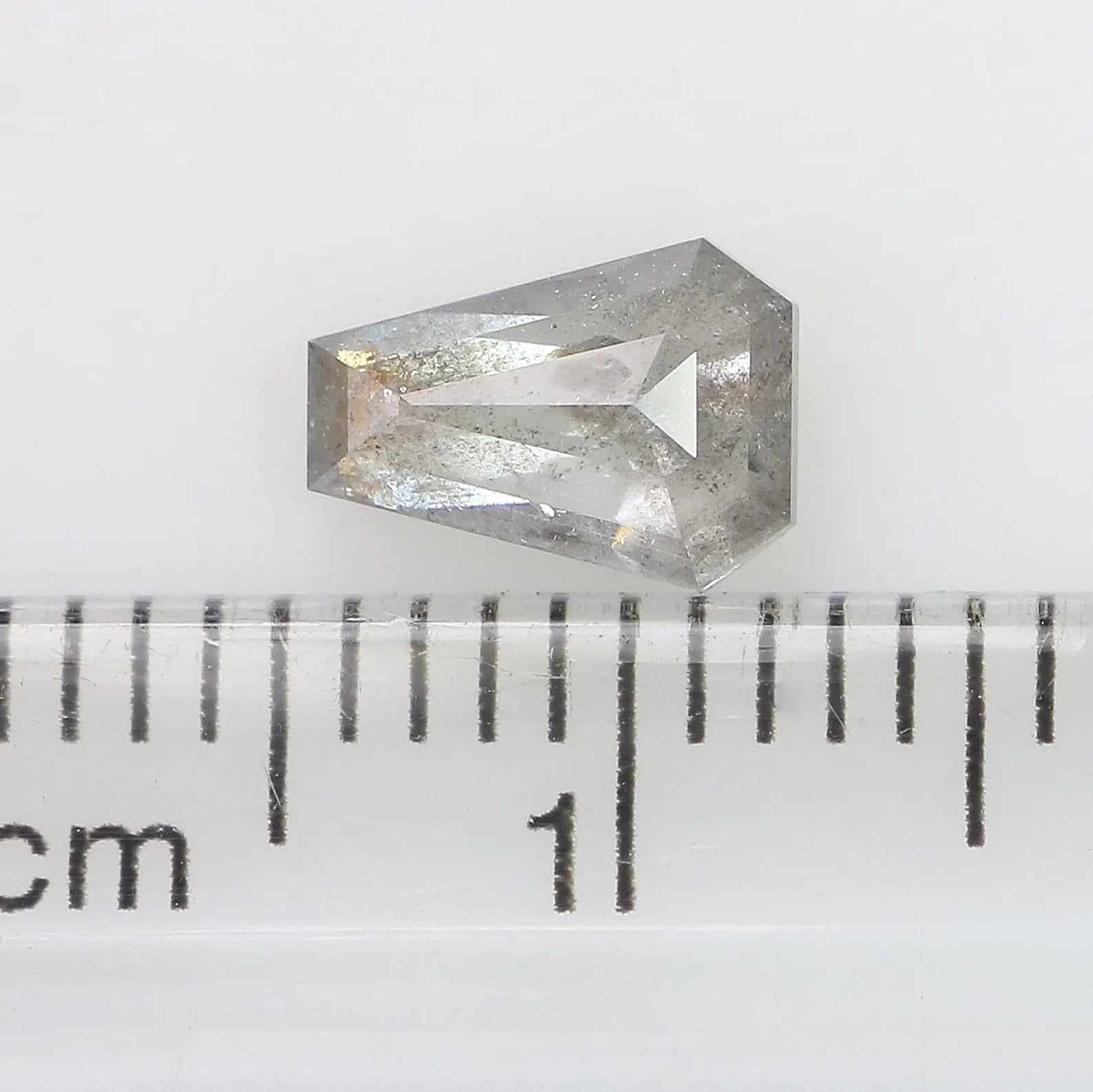 0.75 Ct Natural Loose Coffin Shape Diamond Grey Color Coffin Shape Diamond 7.00 MM Natural Diamond Grey Color Coffin Rose Cut Diamond QN1248