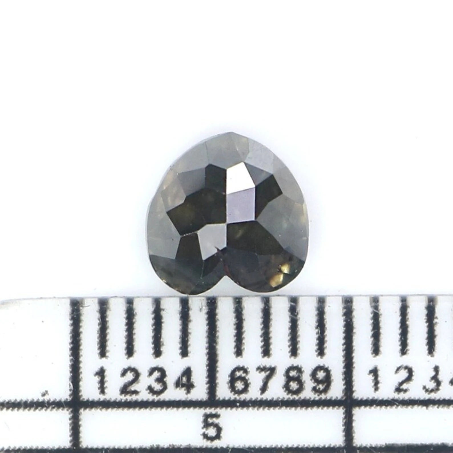 1.21 CT Natural Loose Heart Shape Diamond Green Black Color Heart Diamond 6.00 MM Natural Loose Diamond Heart Shape Rose Cut Diamond NQ7541