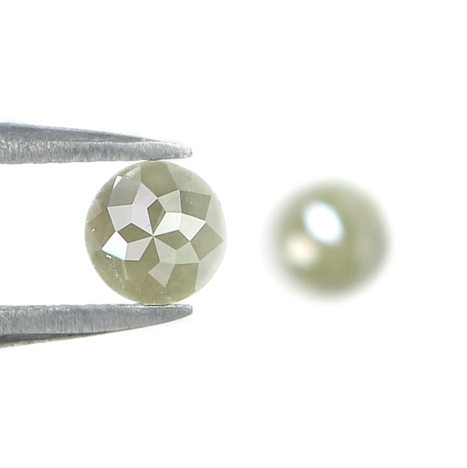0.88 CT Natural Loose Round Rose Cut Diamond Grey Color Round Shape Diamond 4.30 MM Natural Loose Grey Color Round Rose Cut Diamond L6383