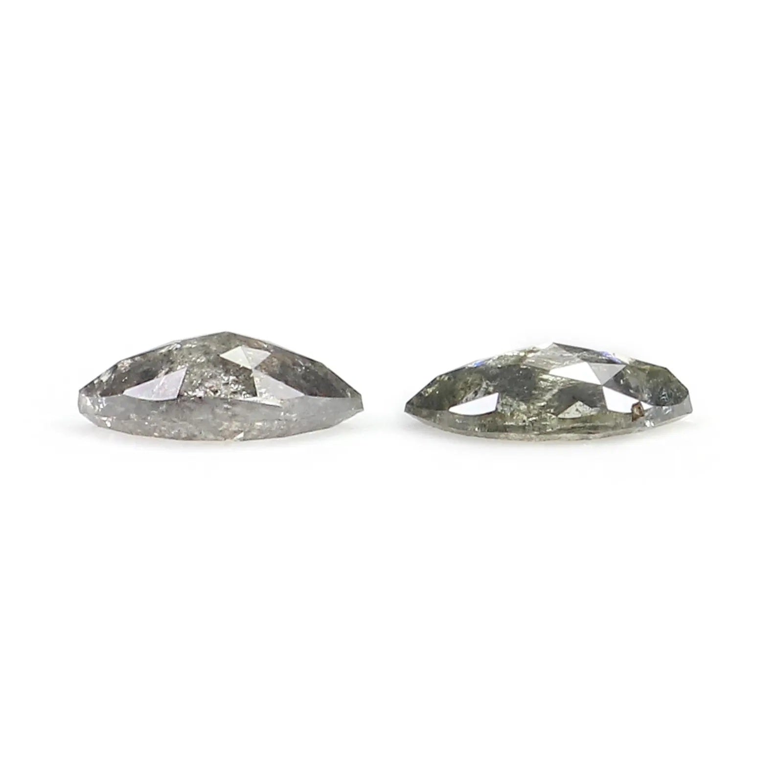 0.49 CT Natural Loose Marquise Shape Pair Diamond Salt And Pepper Marquise Diamond 5.50 MM Black Grey Color Marquise Rose Cut Diamond NQ2110