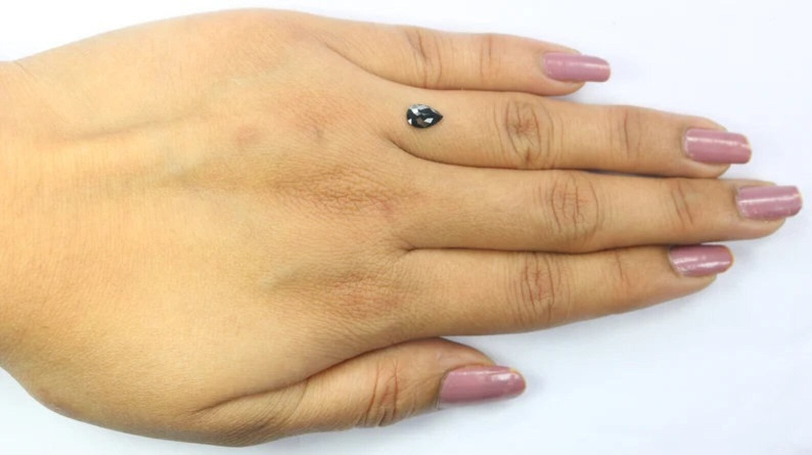 0.45 CT Natural Loose Pear Shape Diamond Black Color Pear Cut Diamond 6.90 MM Natural Loose Diamond Black Color Pear Rose Cut Diamond NQ2286