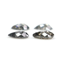Natural Loose Pear Diamond, Salt And Pepper Pear Diamond, Natural Loose Diamond, Pear Rose Cut Diamond, 0.63 CT Pear Cut Diamond L2893