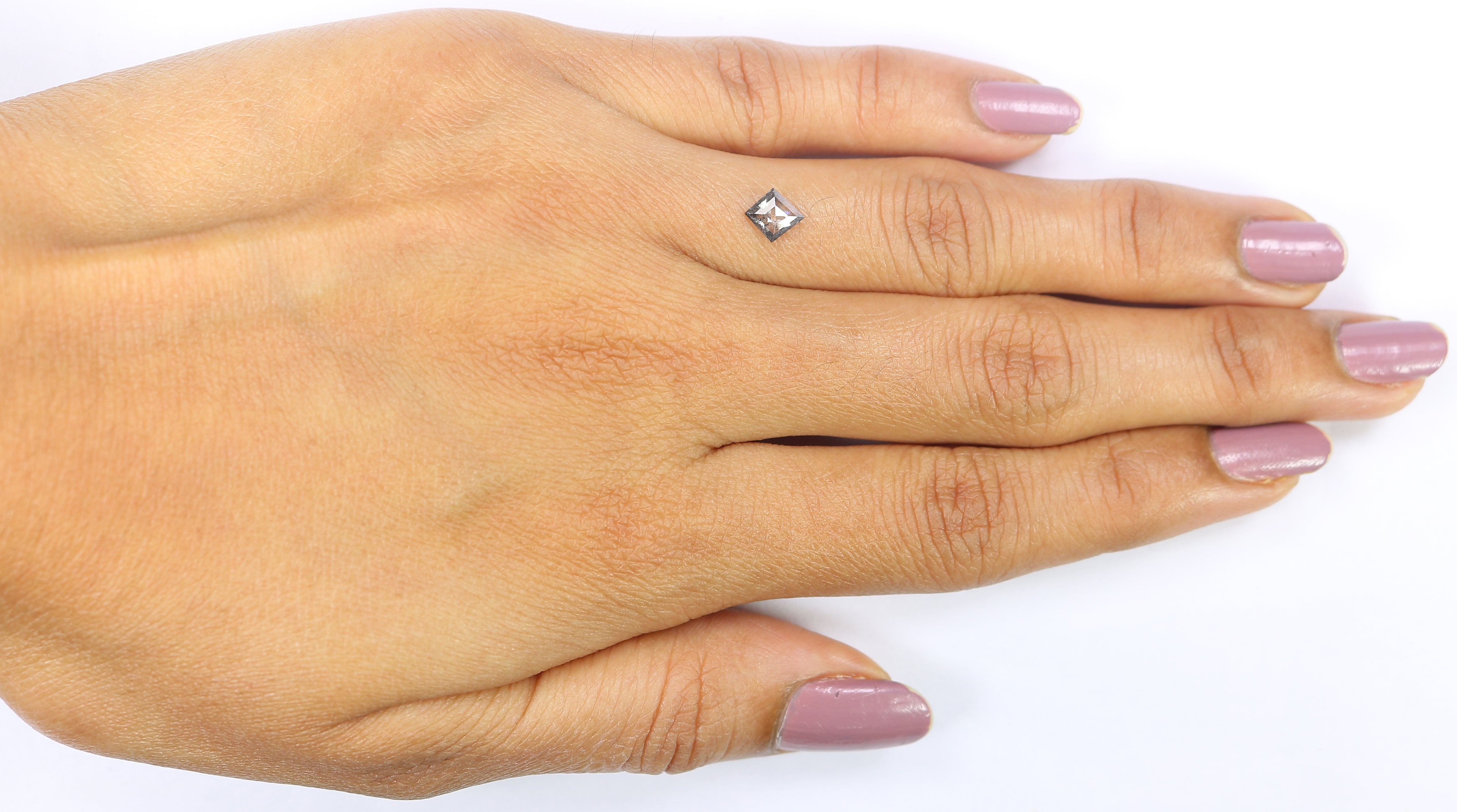 0.29 Ct Natural Loose Kite Shape Diamond Salt And Pepper Kite Diamond 6.00 MM Natural Diamond Black Grey Color Kite Rose Cut Diamond QLB3123
