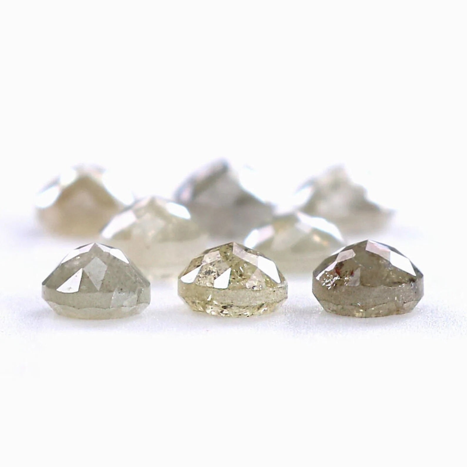 1.54 CT Natural Loose Rose Cut Diamond Grey Color Round Diamond 3.20 MM Natural Loose Diamond Grey Color Round Rose Cut Shape Diamond NQ7783