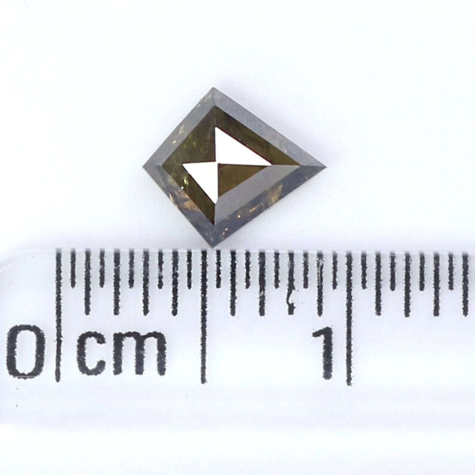 0.45 Ct Natural Loose Kite Diamond Yellow Green Color Kite Diamond 6.35 MM Natural Loose Diamond Green Color Kite Rose Cut Diamond NQ1974