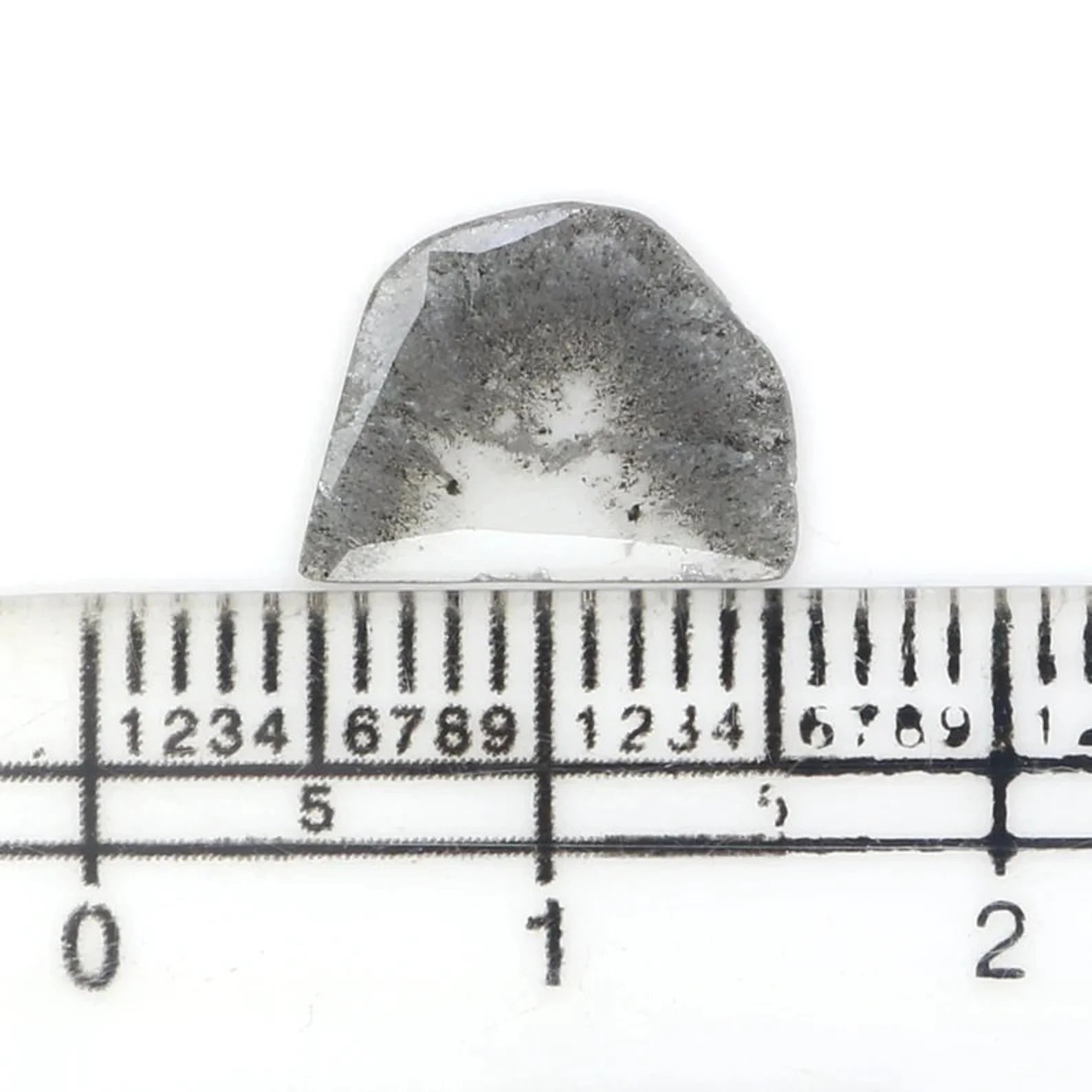 0.65 CT Natural Loose Slice Diamond Salt And Pepper Slice Diamond 11.20 MM Natural Loose Diamond Slice Rose Cut Irregular Cut Diamond NQ7848