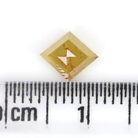 Natural Loose Kite Diamond, Yellow Color Kite Diamond, Natural Loose Diamond, Kite Rose Cut Diamond, Kite Cut, 0.68 CT Kite Shape KR1888