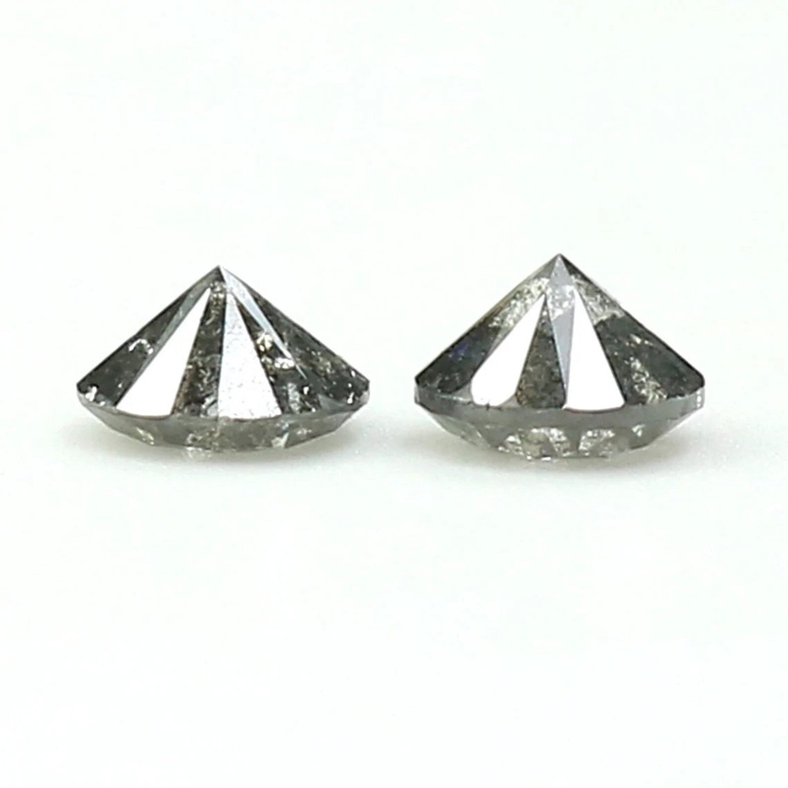 0.46 CT Natural Loose Round Shape Pair Diamond Salt And Pepper Round Diamond 3.80 MM Natural Black Gray Round Brilliant Cut Diamond NQ1479