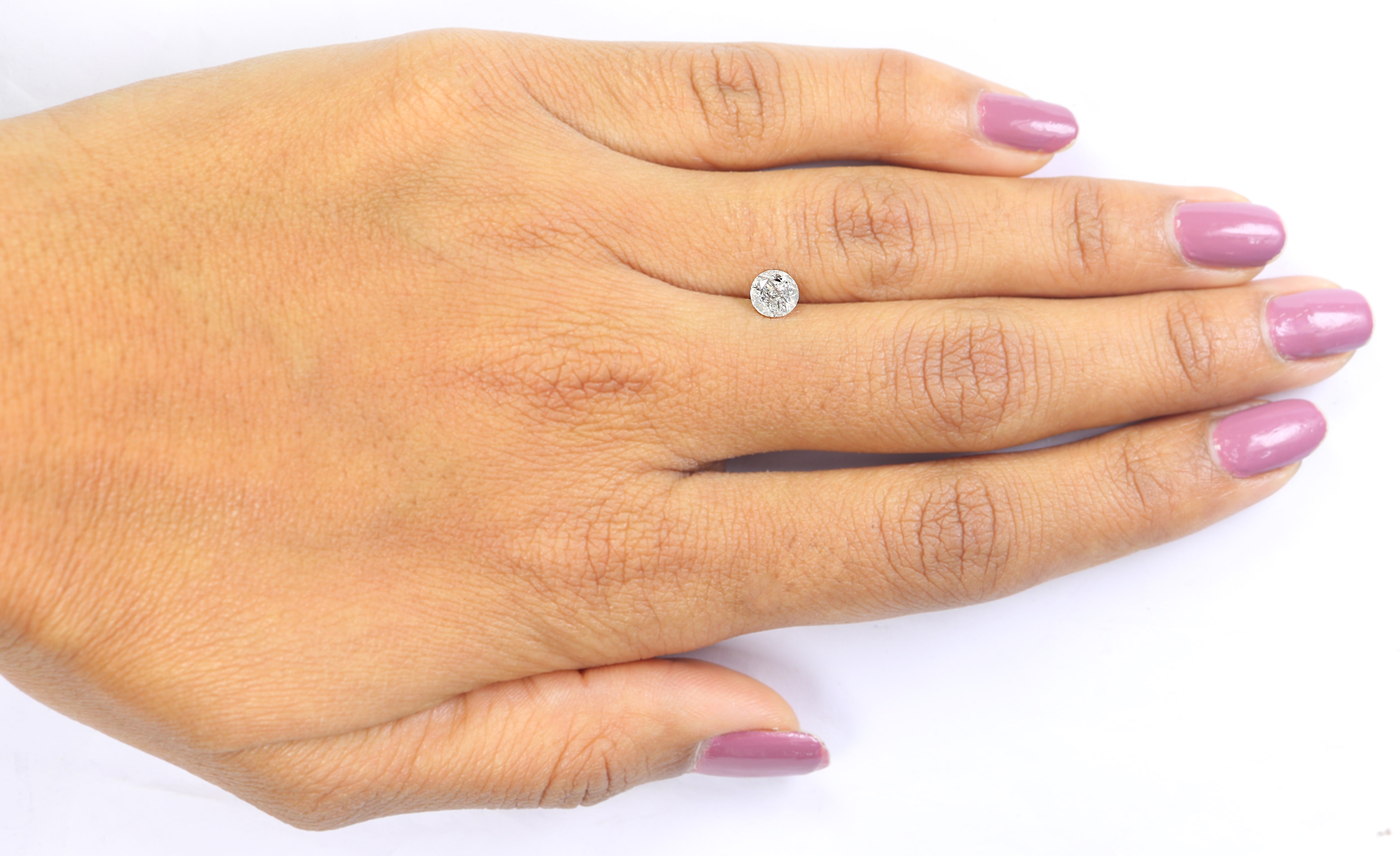 0.63 CT Natural Loose Round Shape Diamond Salt And Pepper Round Cut Diamond 5.30 MM Natural Loose Diamond Round Brilliant Cut Diamond LQ532