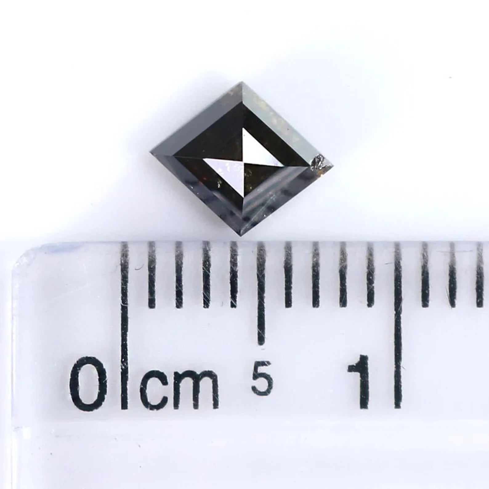 0.57 Ct Natural Loose Kite Shape Diamond Brown Black Color Kite Cut Diamond 6.80 MM Natural Brown Black Color Kite Rose Cut Diamond NQ8756