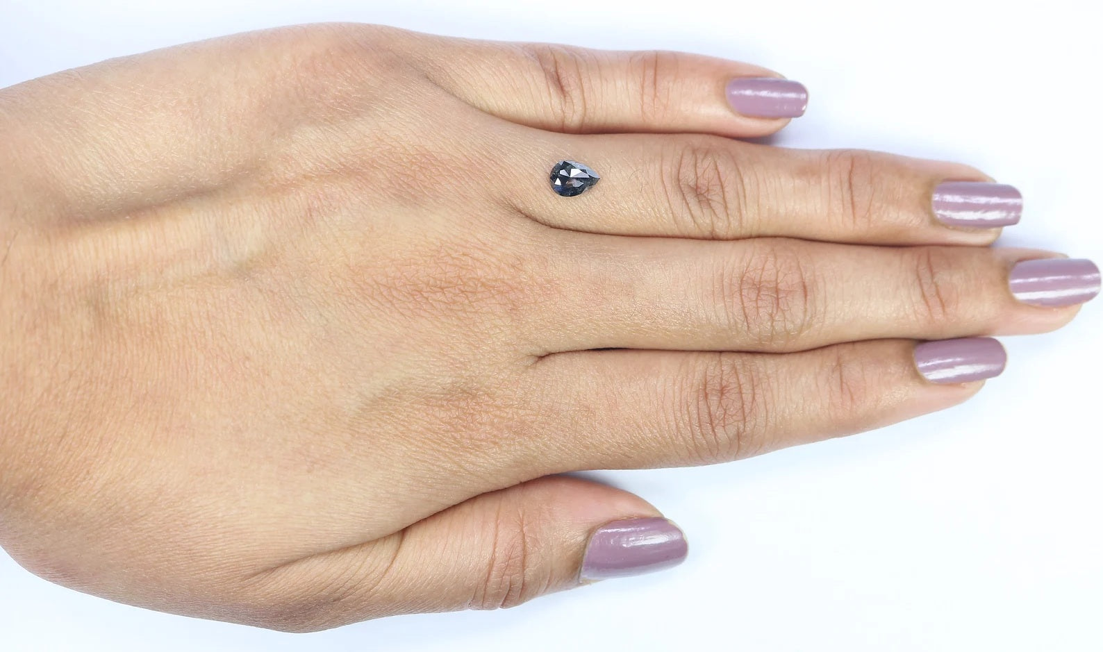 0.58 CT Natural Loose Pear Diamond Salt And Pepper Pear Diamond Natural Loose Diamond 6.80 MM Pear Rose Cut Diamond Pear Cut Diamond NQ2484