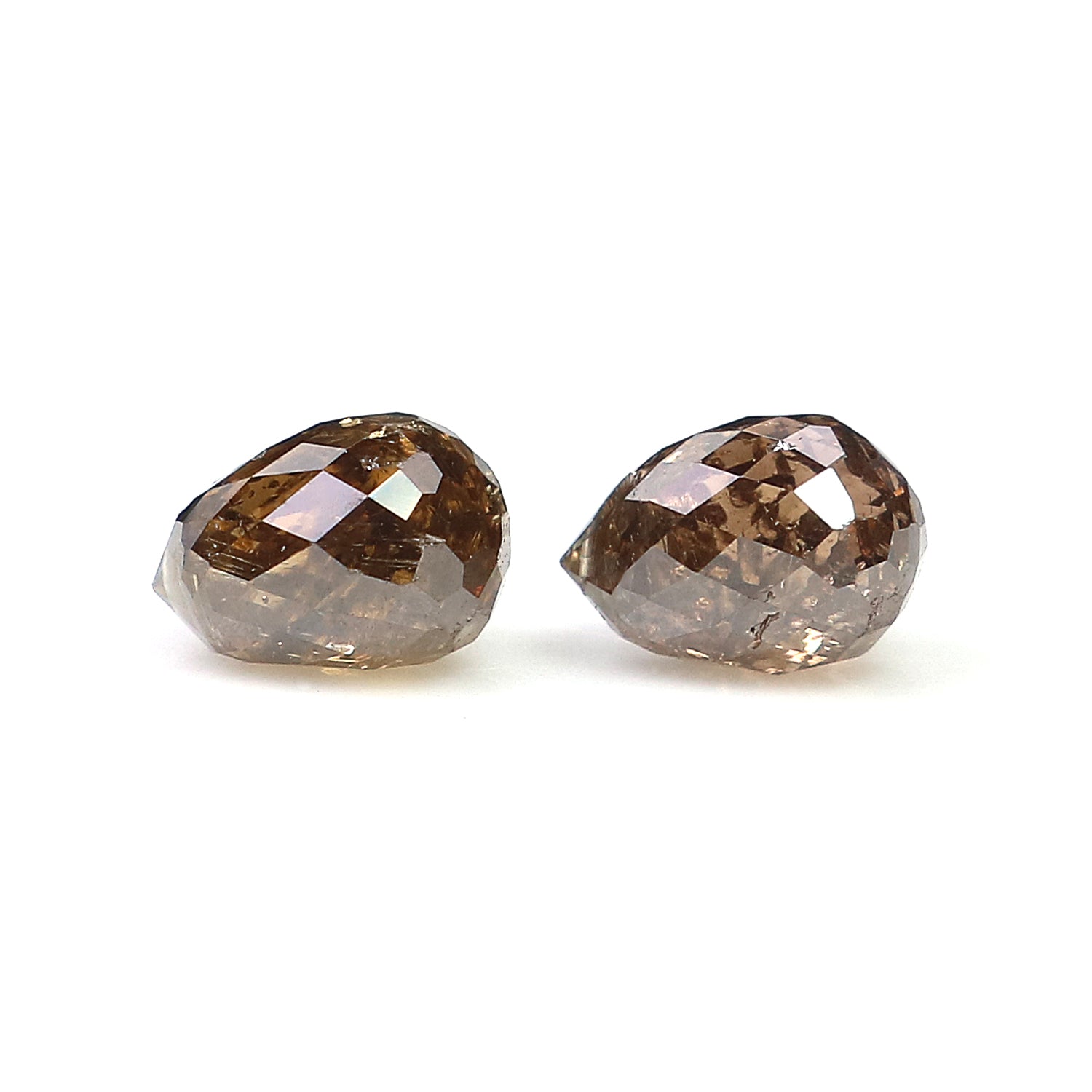 1.07 Ct Natural Loose Briolette Shape Diamond Brown Color Drop Diamond 4.90 MM Natural Loose Diamond Brown Briolette Cut Diamond LQ9993