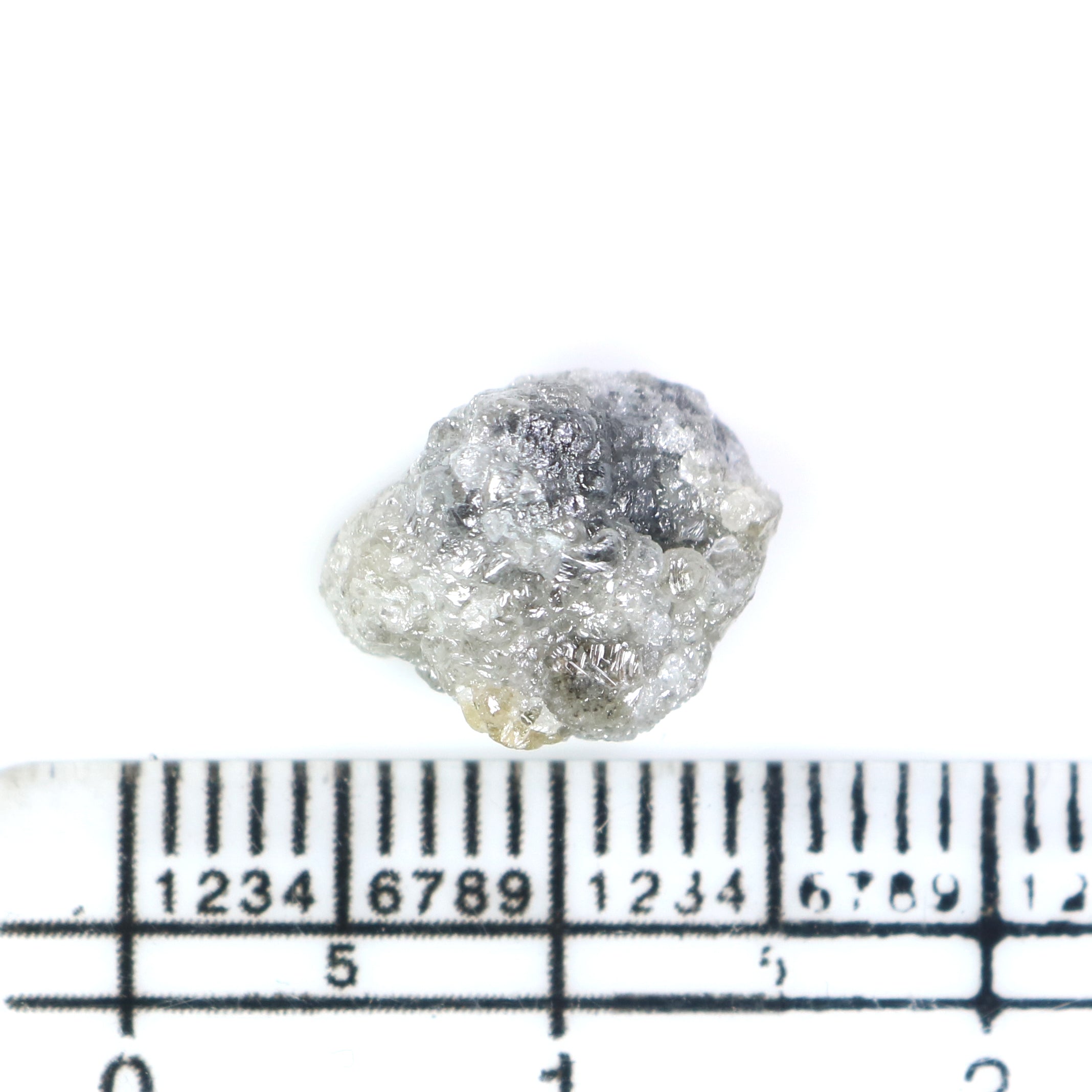 4.11 CT Natural Loose Rough Shape Diamond Grey Color Rough Cut Diamond 10.90 MM Natural Loose Grey Color Rough Irregular Cut Diamond KQ2661