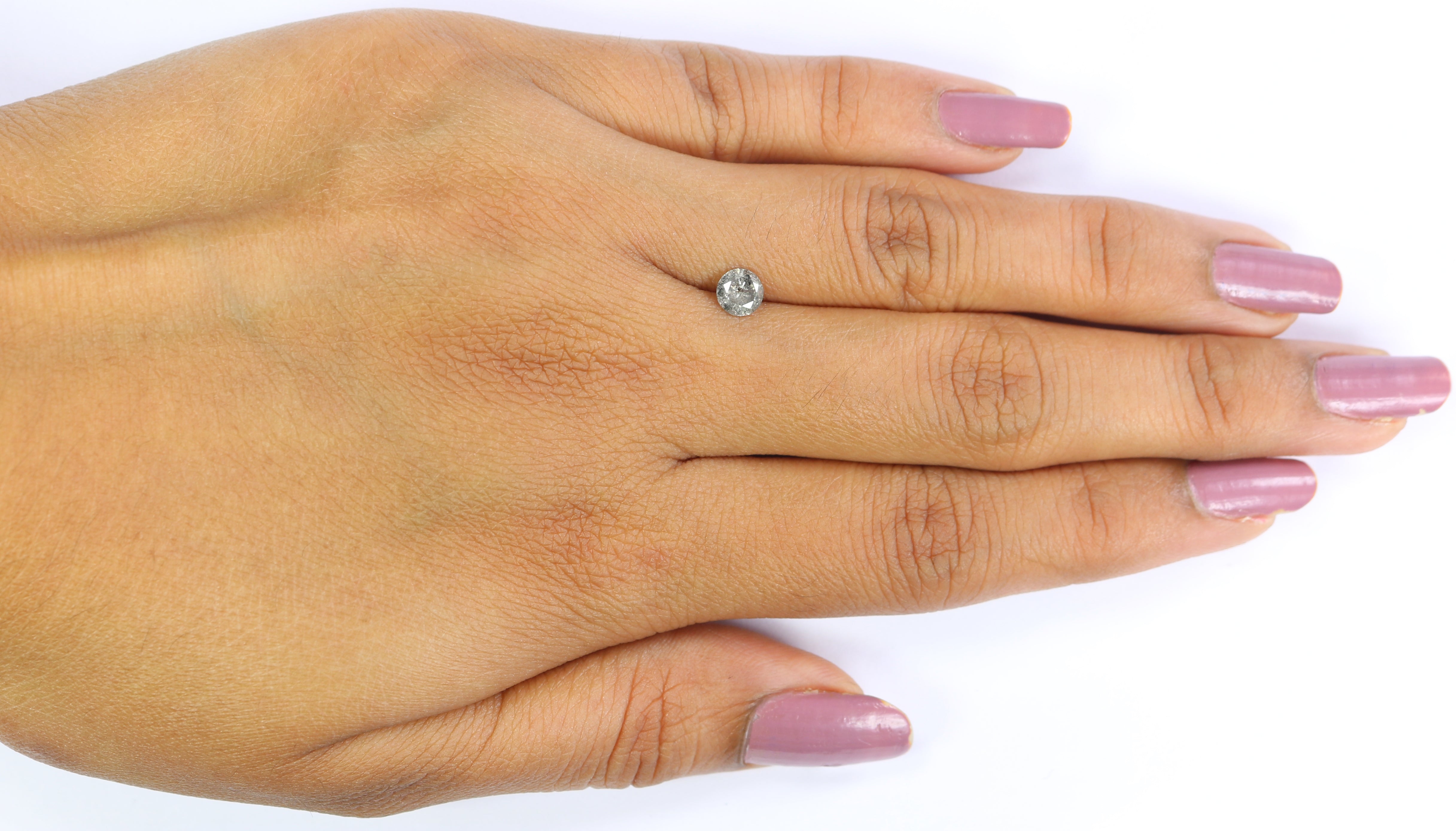 0.42 CT Natural Loose Round Shape Diamond Salt And Pepper Round Cut Diamond 4.65 MM Natural Loose Diamond Round Brilliant Cut Diamond LQ2804