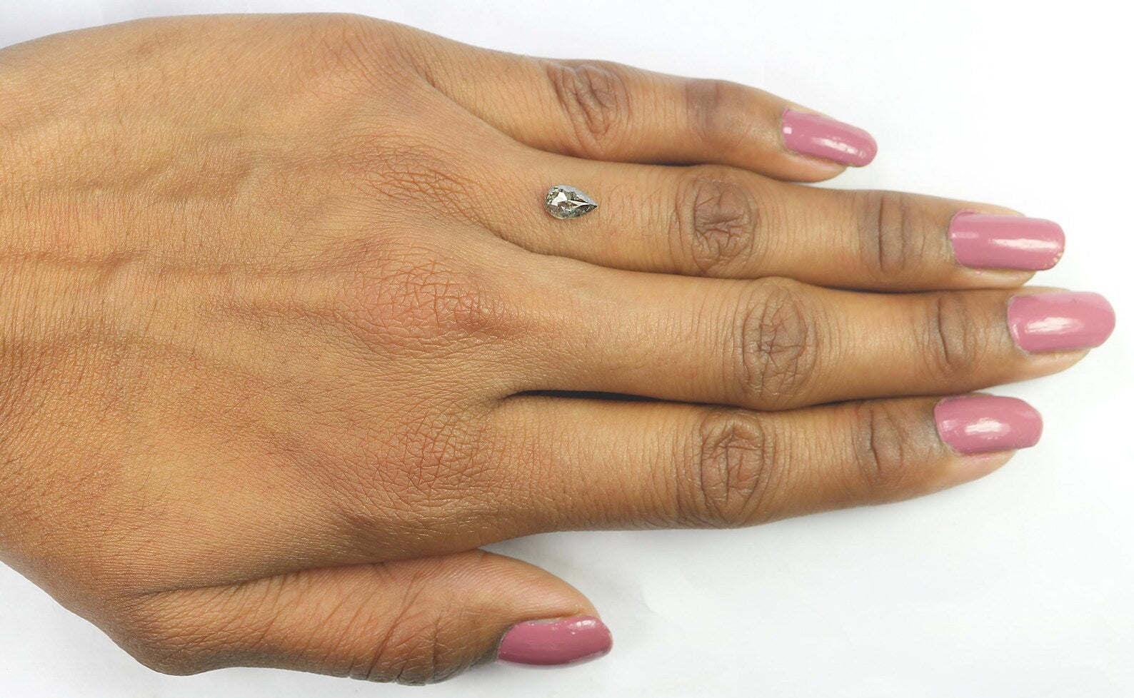 0.58 CT Natural Loose Pear Shape Diamond Salt And Pepper Pear Cut Diamond 6.95 MM Natural Loose Diamond Pear Shape Rose Cut Diamond QN589