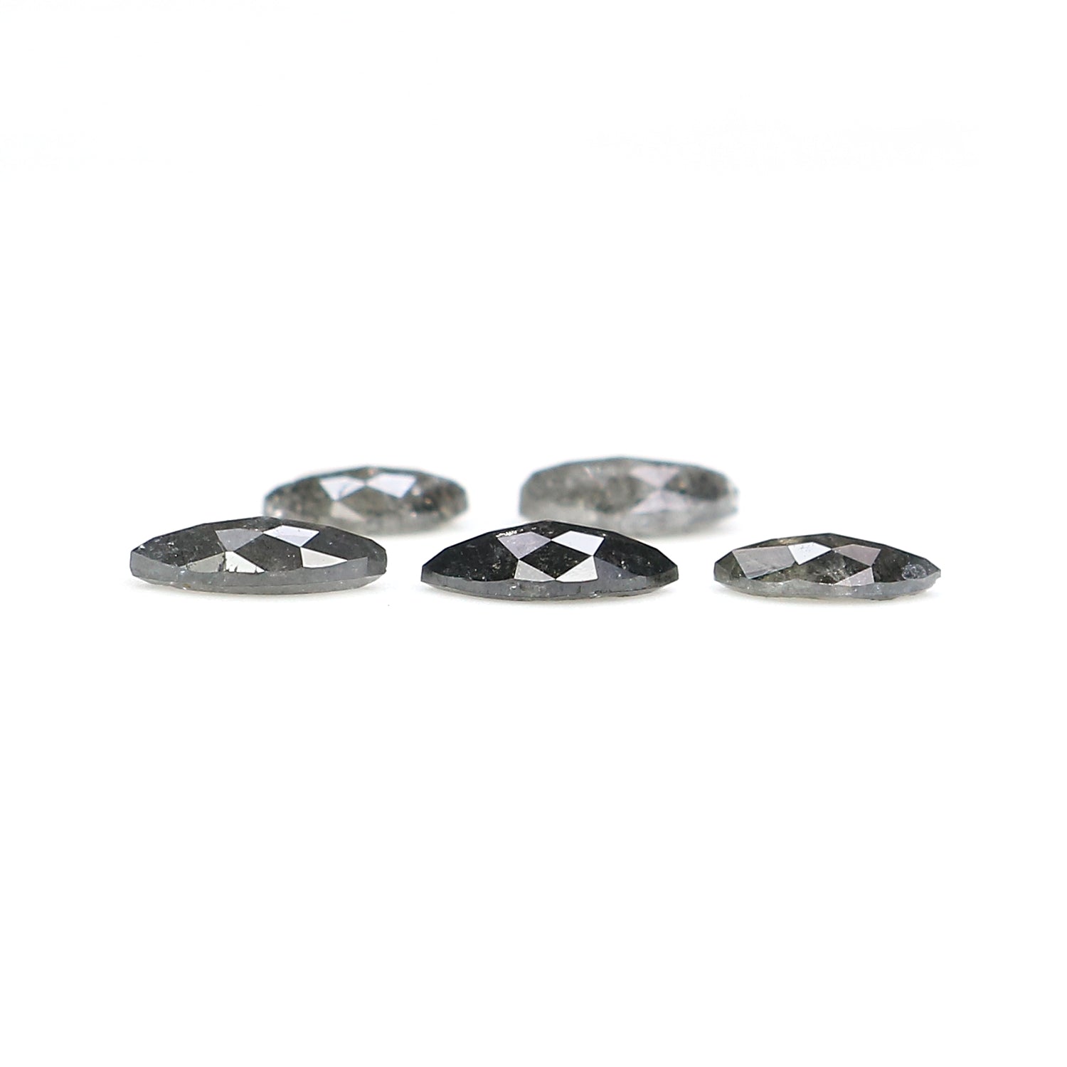 1.06 CT Natural Loose Marquise Shape Diamond Salt And Pepper Marquise Cut Diamond 4.95 MM Black Grey Color Marquise Rose Cut Diamond LQ2915