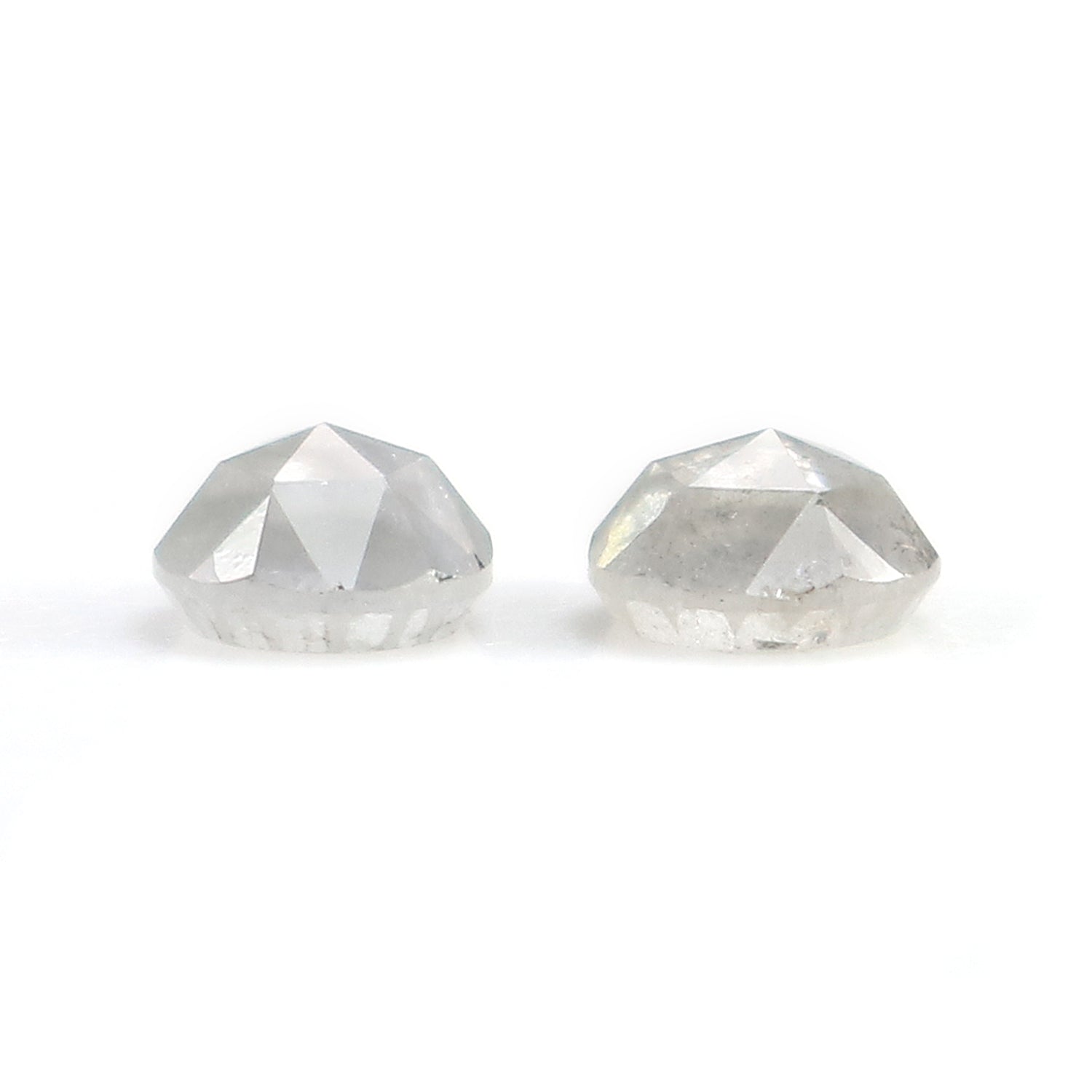 0.75 CT Natural Loose Round Shape Pair Diamond Grey Color Round Cut Diamond 4.30 MM Natural Loose Grey Color Round Rose Cut Diamond KQ2657