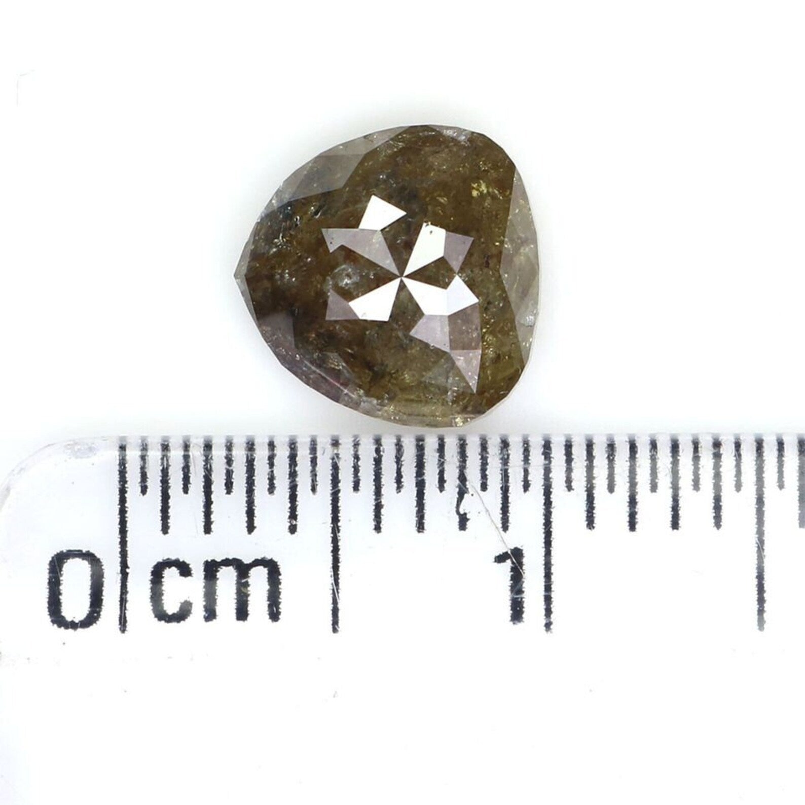 1.48 CT Natural Loose Pear Shape Diamond Green Brown Color Pear Shape Diamond 7.25 MM Natural Loose Diamond Pear Rose Cut Diamond NQ8692