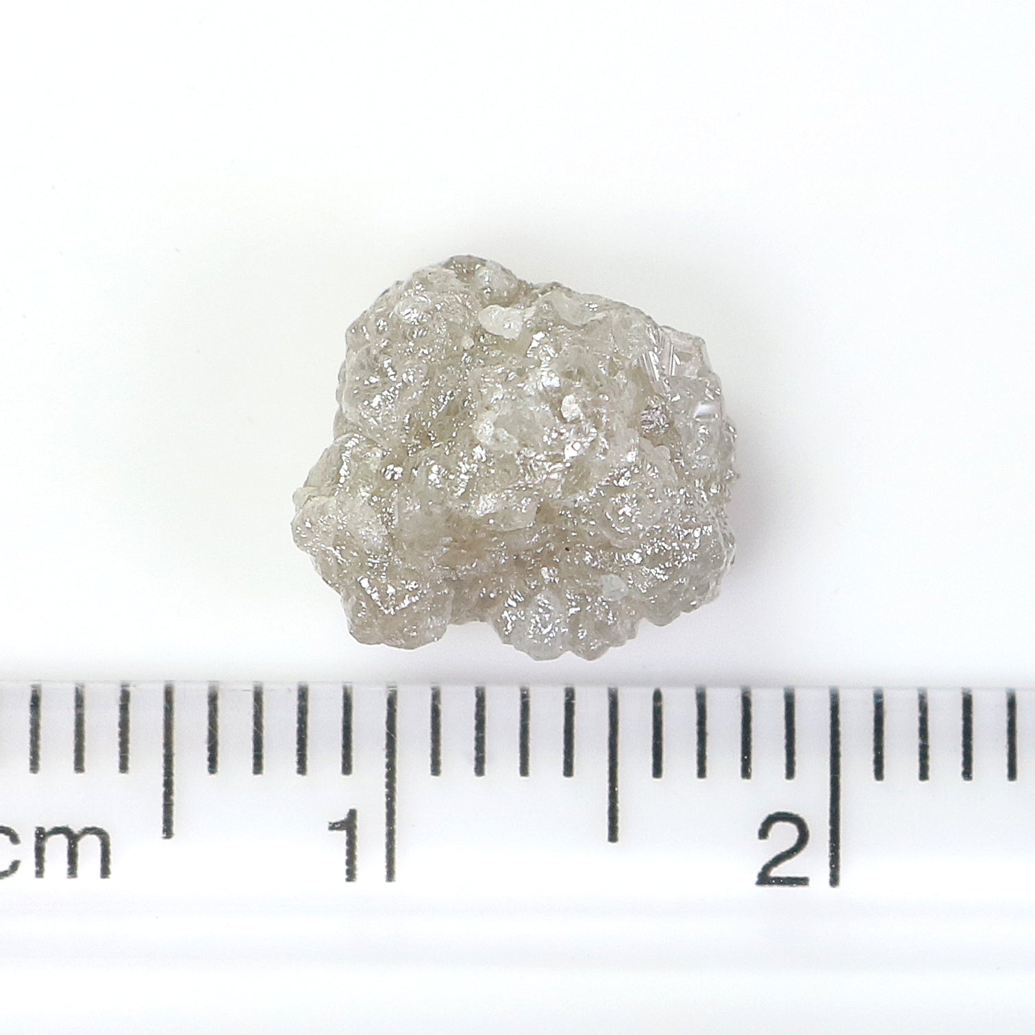 4.42 CT Natural Loose Rough Shape Diamond Ice Grey Color Irregular Cut Diamond 9.90 MM Natural Loose Grey Color Rough Shape Diamond N9754