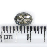 Natural Loose Oval Diamond, Salt And Pepper Oval Diamond, Natural Loose Diamond, Oval Rose Cut Diamond, 0.68 CT Oval Shape Diamond L2949