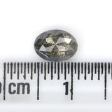 Natural Loose Oval Diamond, Salt And Pepper Oval Diamond, Natural Loose Diamond, Oval Rose Cut Diamond, 0.68 CT Oval Shape Diamond L2949