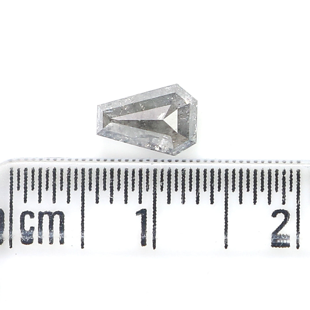 0.78 CT Natural Loose Coffin Shape Diamond Salt And Pepper Coffin Cut Diamond 7.00 MM Black Grey Color Coffin Shape Rose Cut Diamond QL808