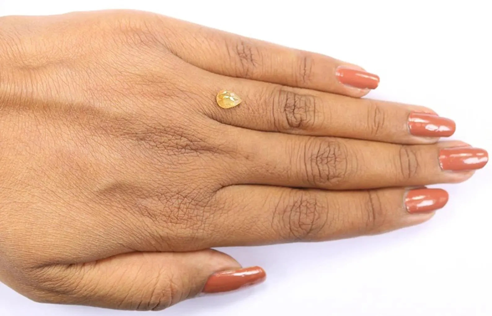 1.01 Ct Natural Loose Pear Shape Diamond Yellow Color Pear Diamond 7.40 MM Natural Loose Yellow Color Diamond Pear Rose Cut Diamond NQ1755