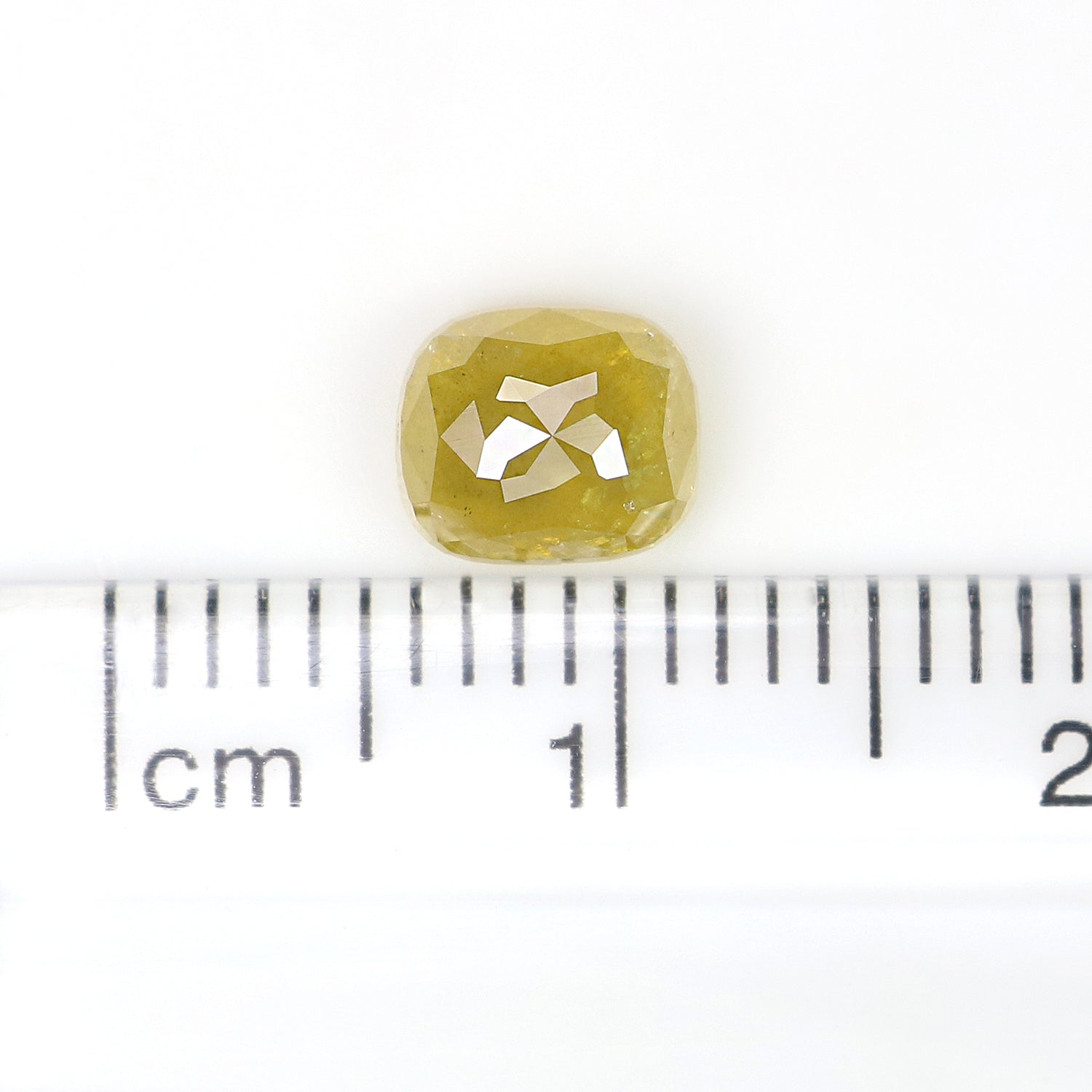 1.17 CT Natural Loose Cushion Shape Diamond Yellow Color Cushion Cut Diamond 5.95 MM Natural Yellow Color Cushion Rose Cut Diamond LQ9233