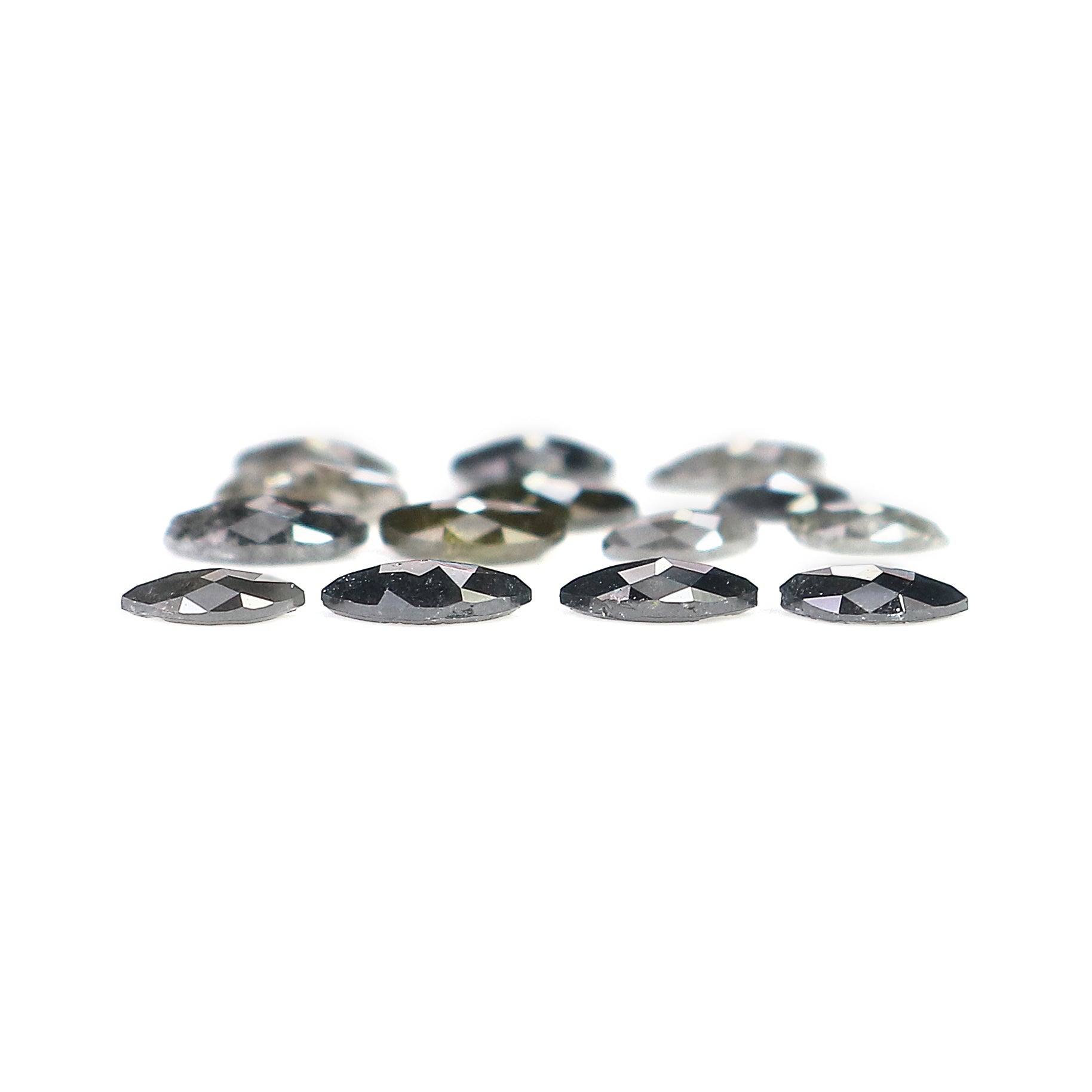 1.00 CT Natural Loose Marquise Shape Diamond Salt And Pepper Marquise Cut Diamond 3.15 MM Black Grey Color Marquise Rose Cut Diamond LQ2911