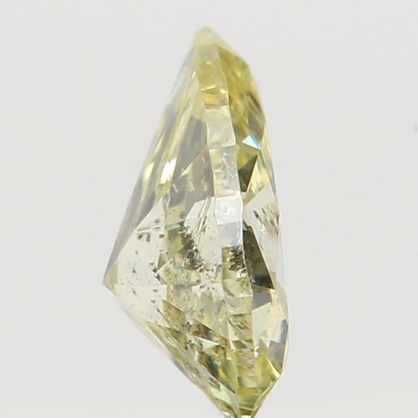 0.16 Ct Natural Loose Diamond Pear Yellow Color I2 Clarity 4.70 MM N7479